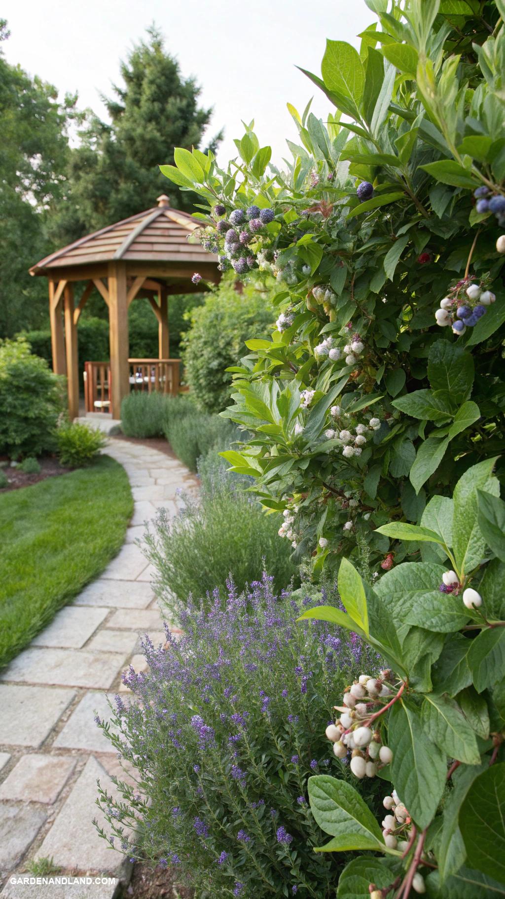 backyard orchard ideas Edible hedge for privacy and aesthetics