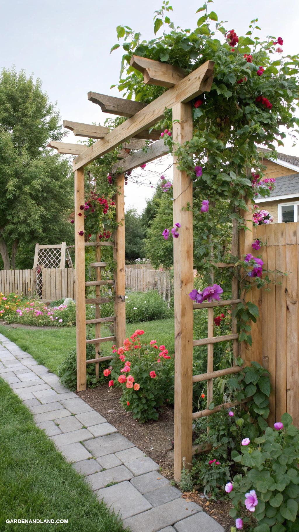 backyard orchard ideas Fruit tree trellis for climbing plants