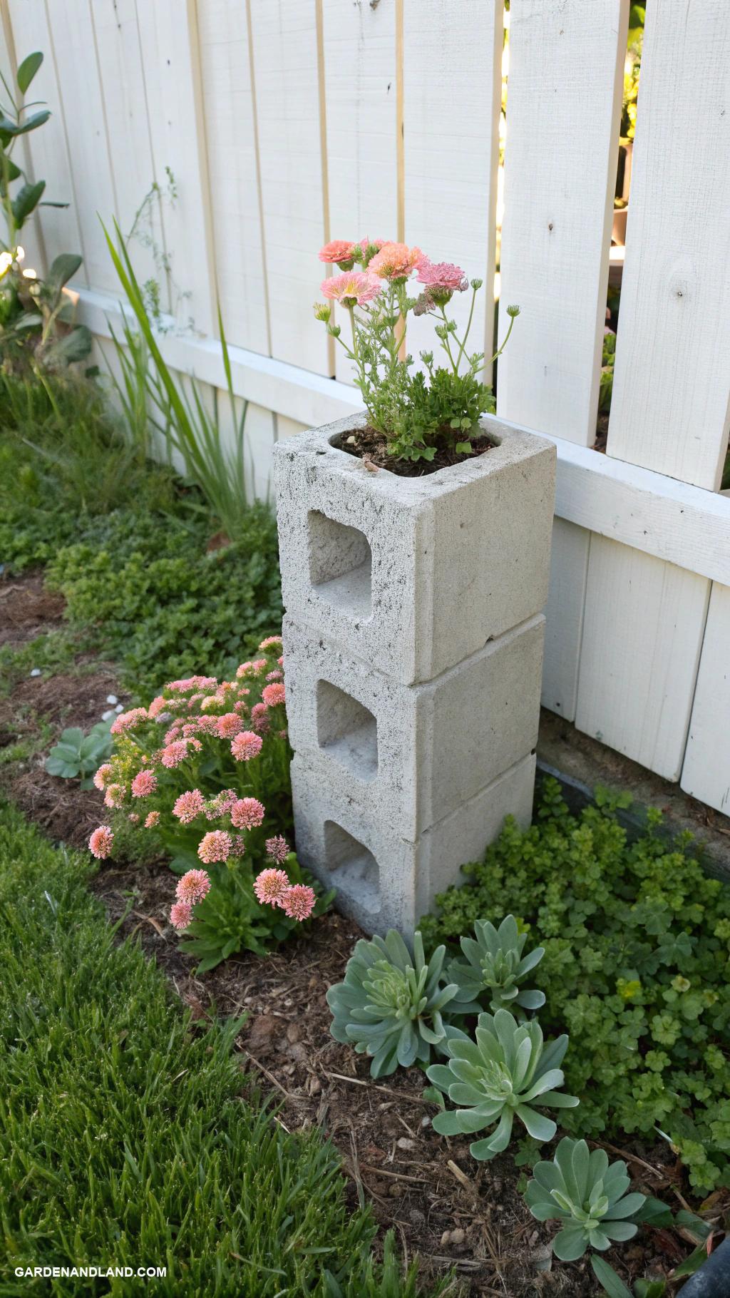 cheap fence Cinder blocks for modern minimalist design