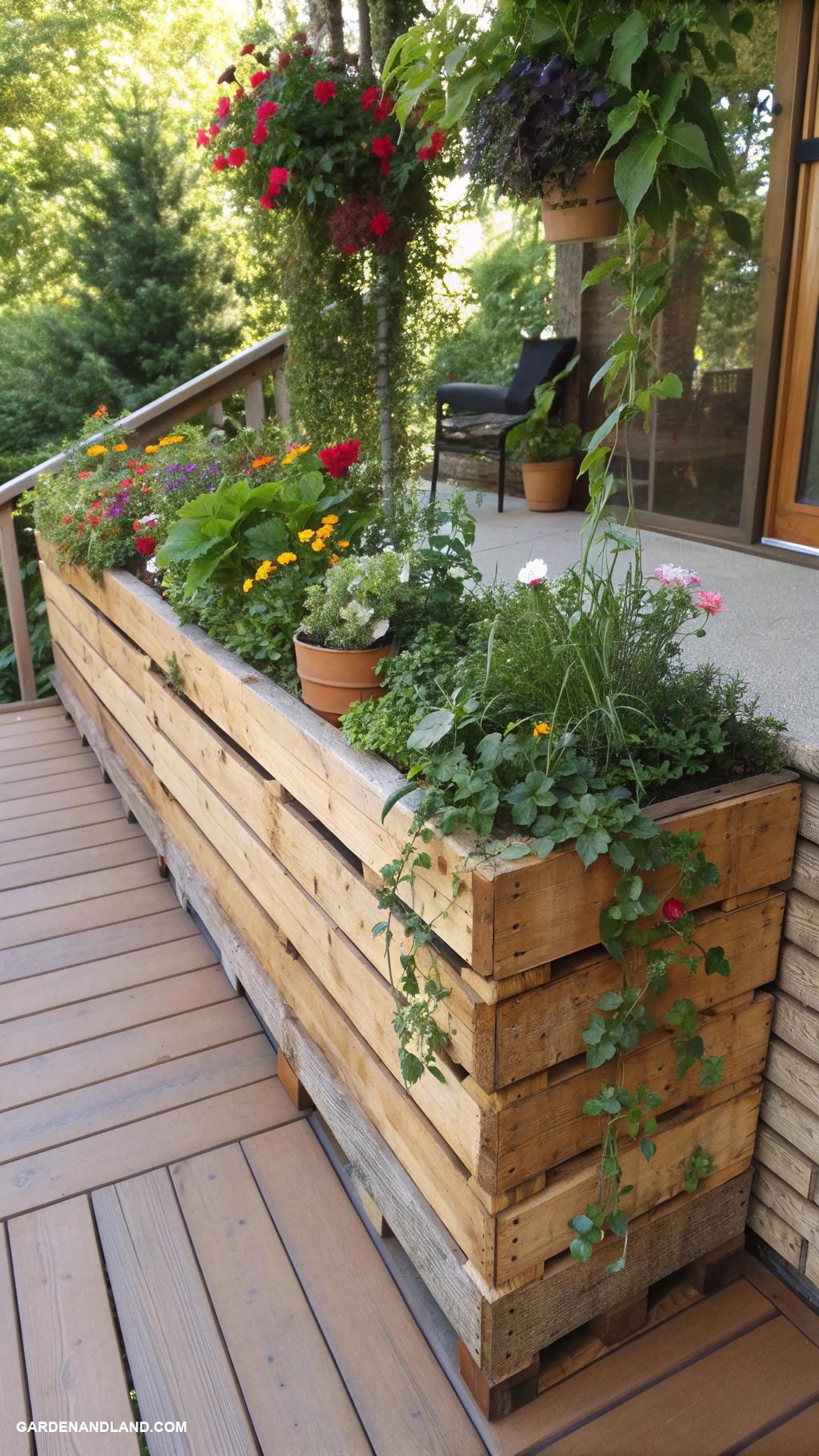 deck skirting ideas cheap Repurposed wood pallets for rustic charm