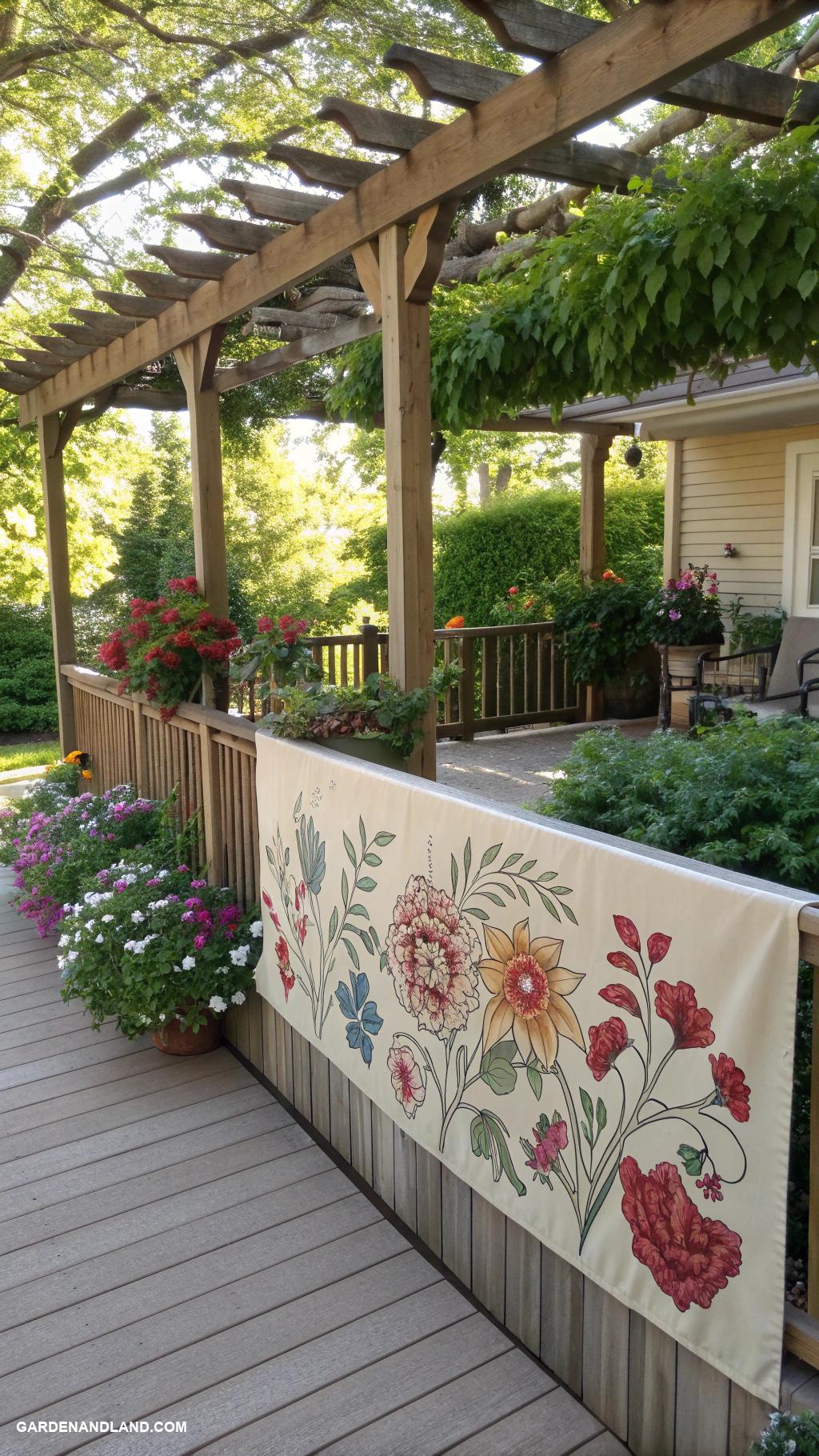 deck skirting ideas cheap Vinyl banners as decorative skirting