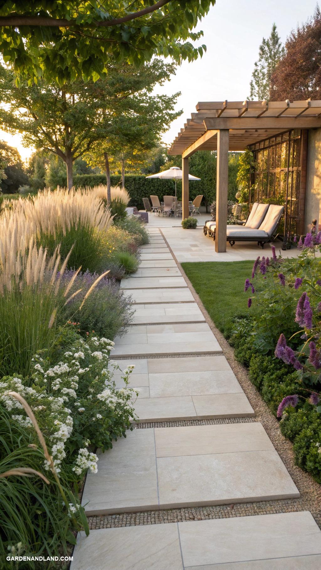 travertine walkways Use travertine slabs for a modern look