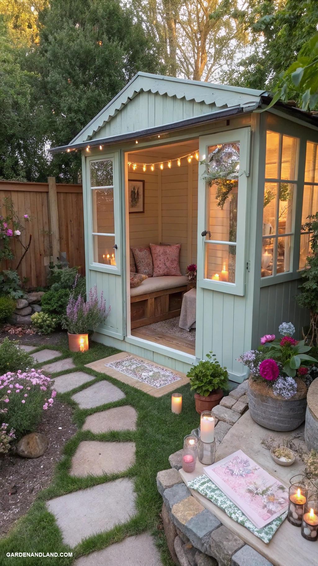 backyard shed ideas Convert into a serene meditation space