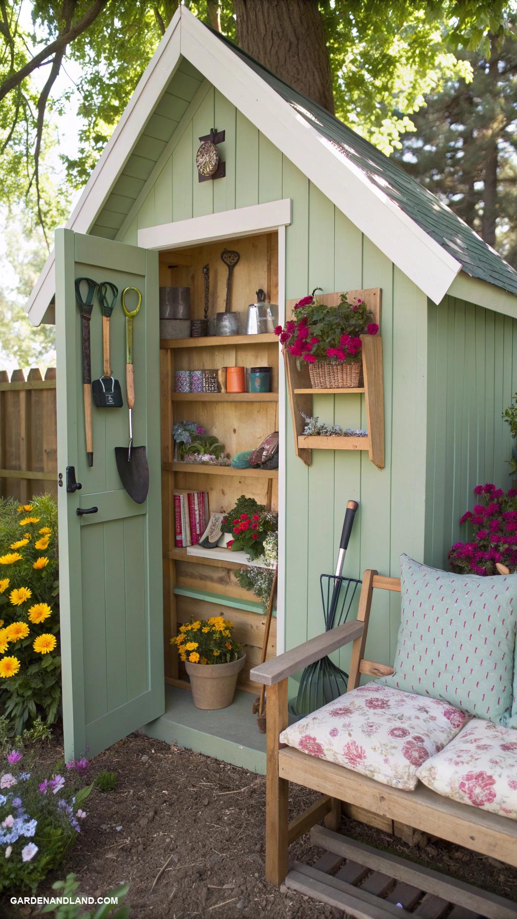 backyard shed ideas Create a mini garden tool library