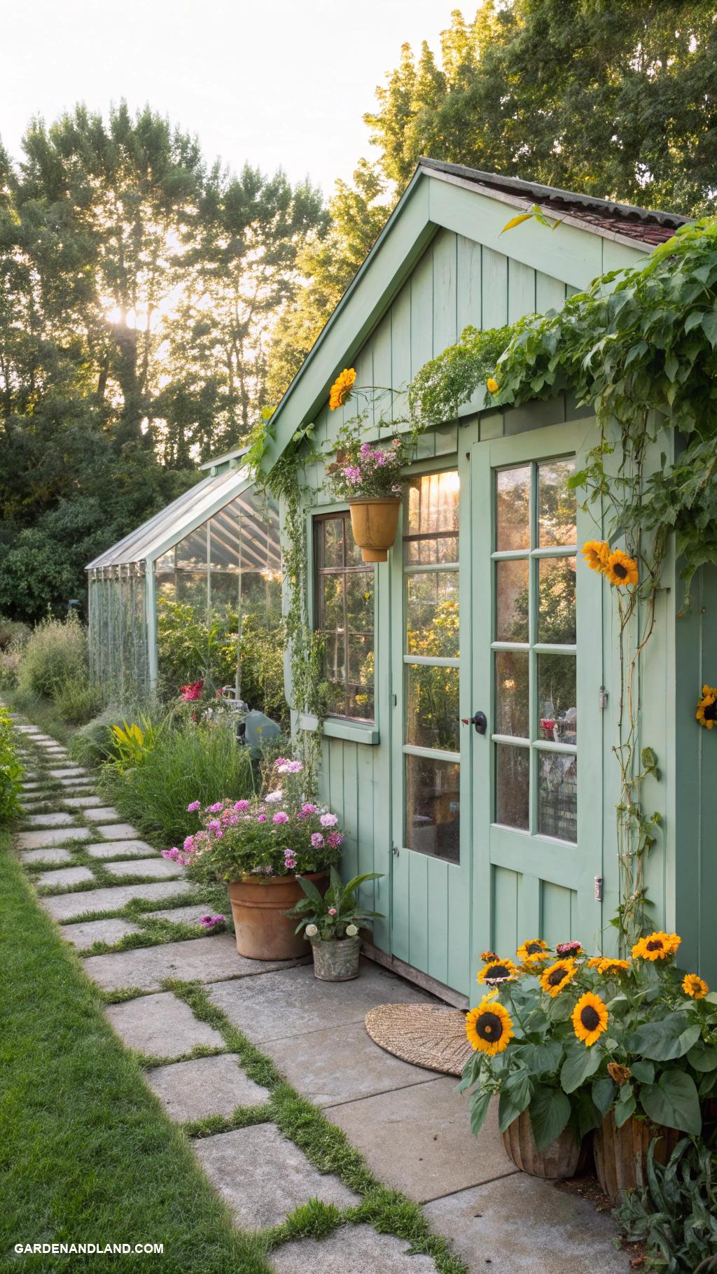 backyard shed ideas Establish a backyard greenhouse oasis