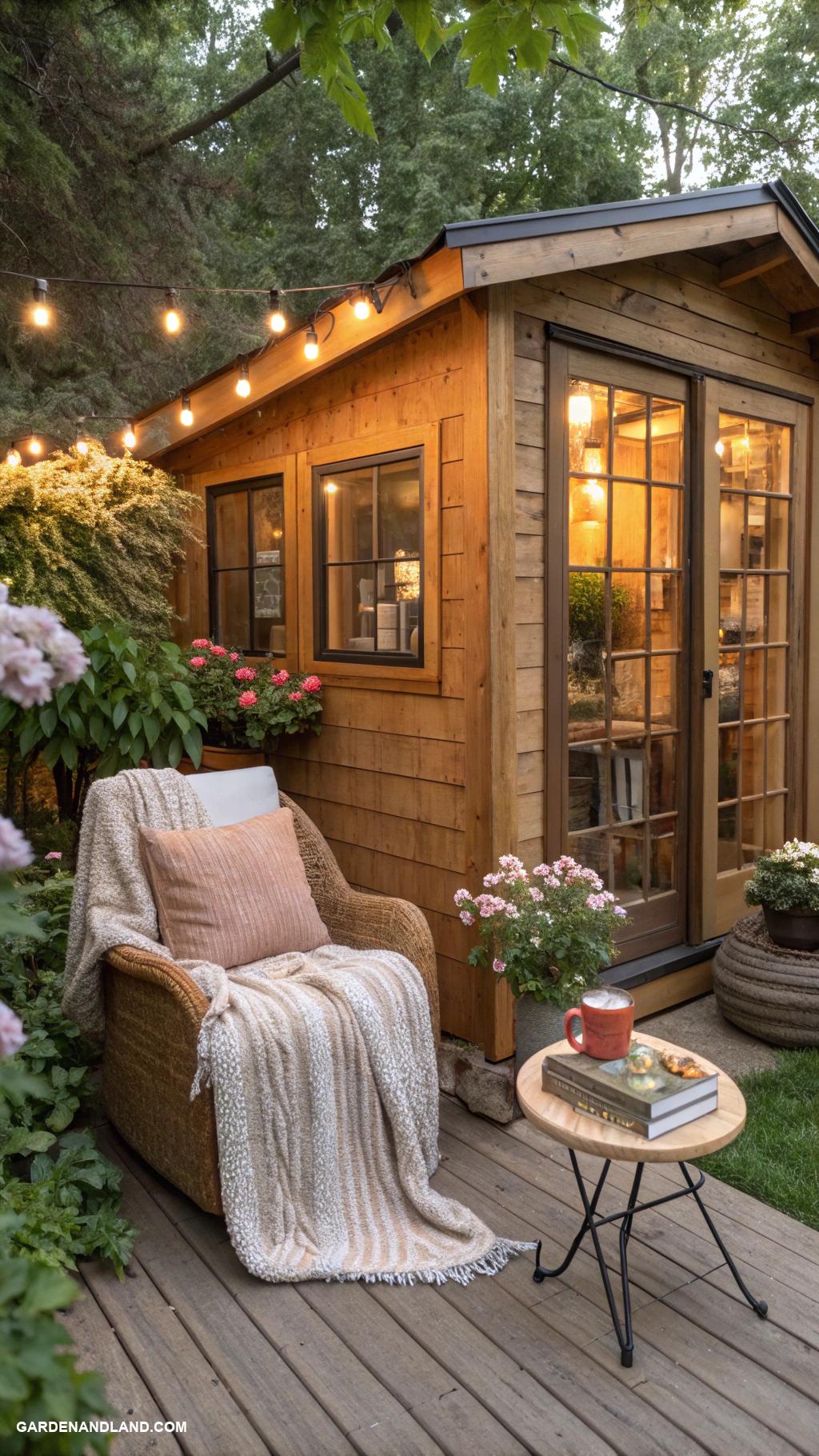 backyard shed ideas Transform shed into a cozy reading nook