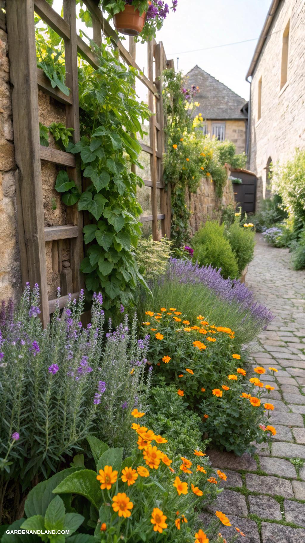 cottage garden Mix herbs and flowers for vibrant colors