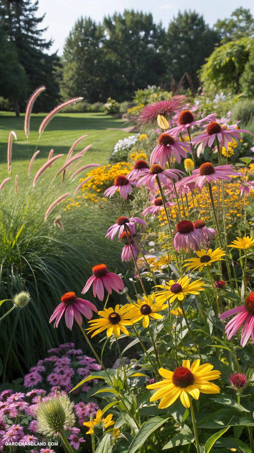 full sun planter ideas Colorful butterfly garden with nectar rich flowers