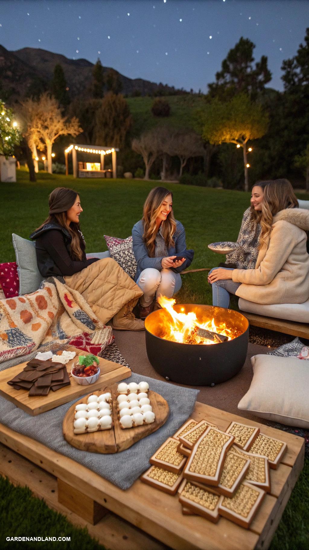 outdoor game night ideas Campfire stories and smores making contest