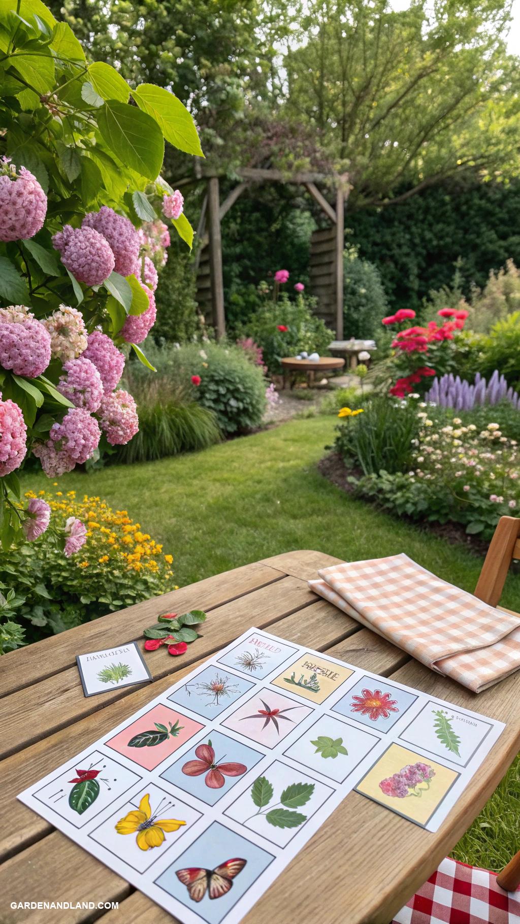 outdoor game night ideas Nature bingo with creative images to find