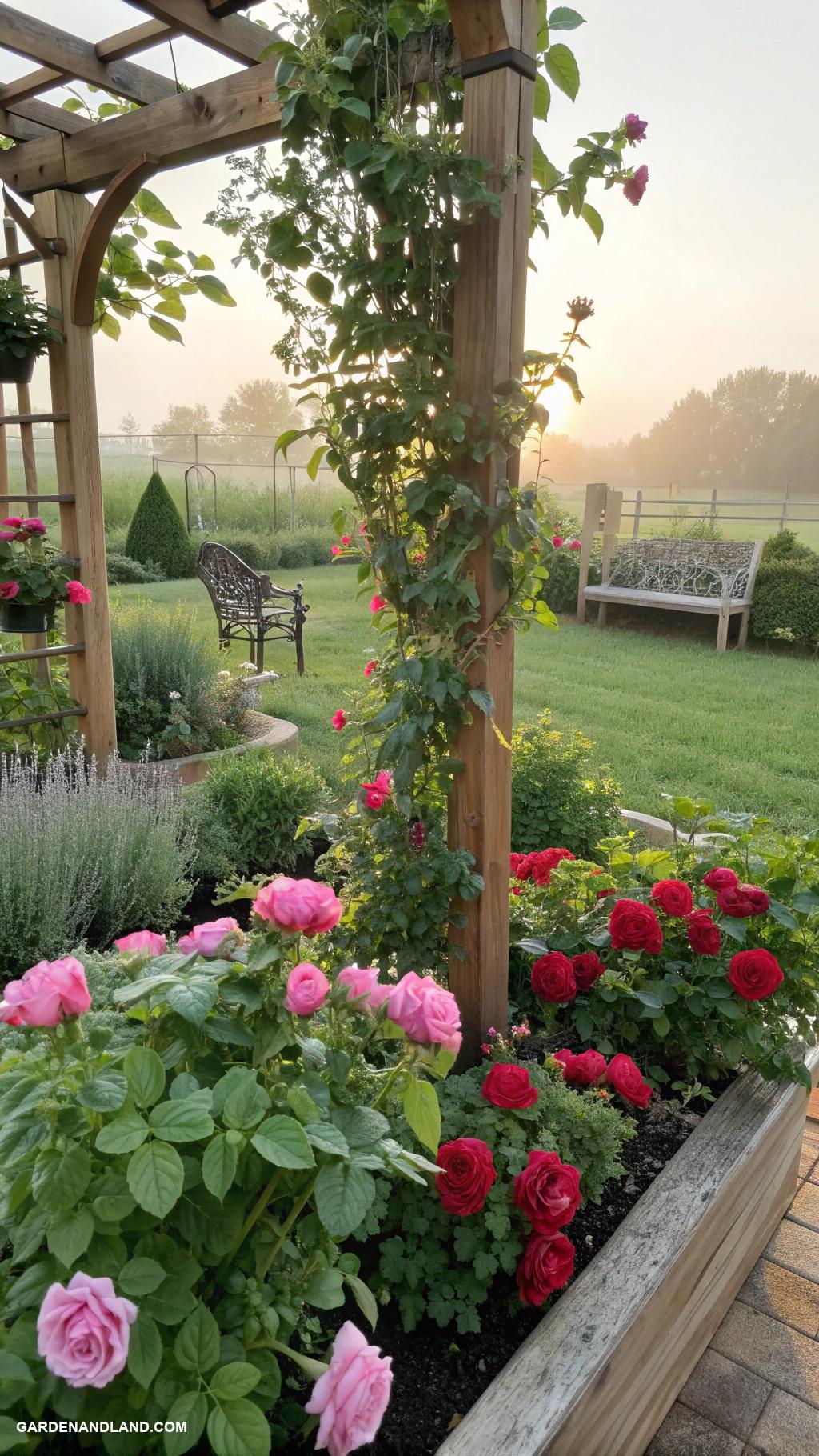 rose garden ideas Edible rose petal herb garden