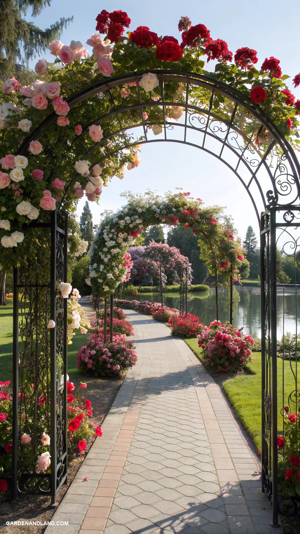 rose garden ideas Rose archway for garden entrance