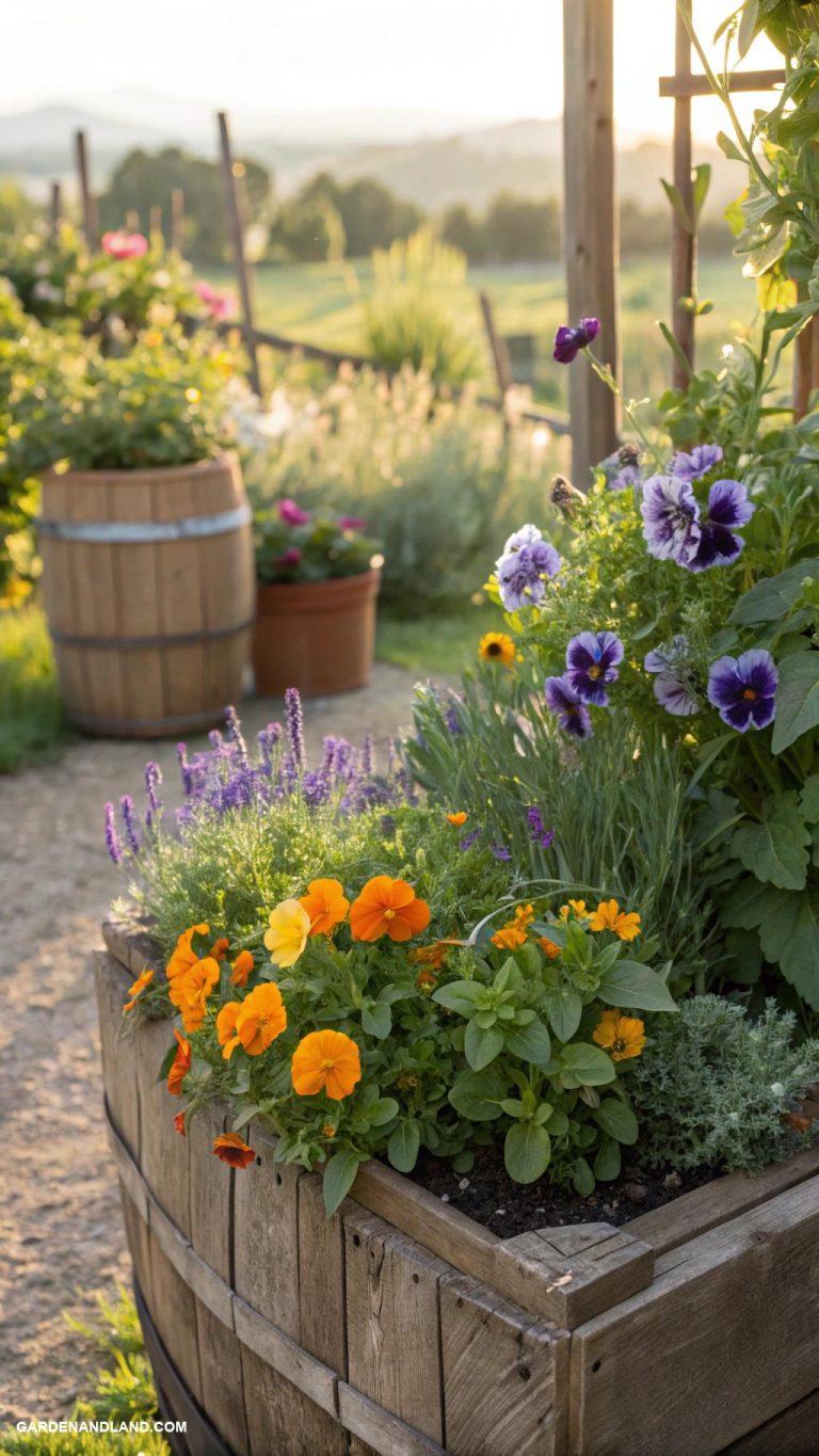 small organic garden ideas Edible flowers for aesthetic beauty