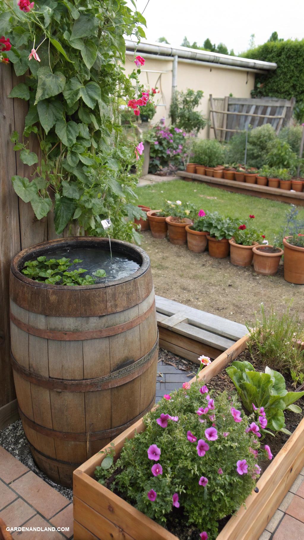 small organic garden ideas Rainwater collection system for irrigation