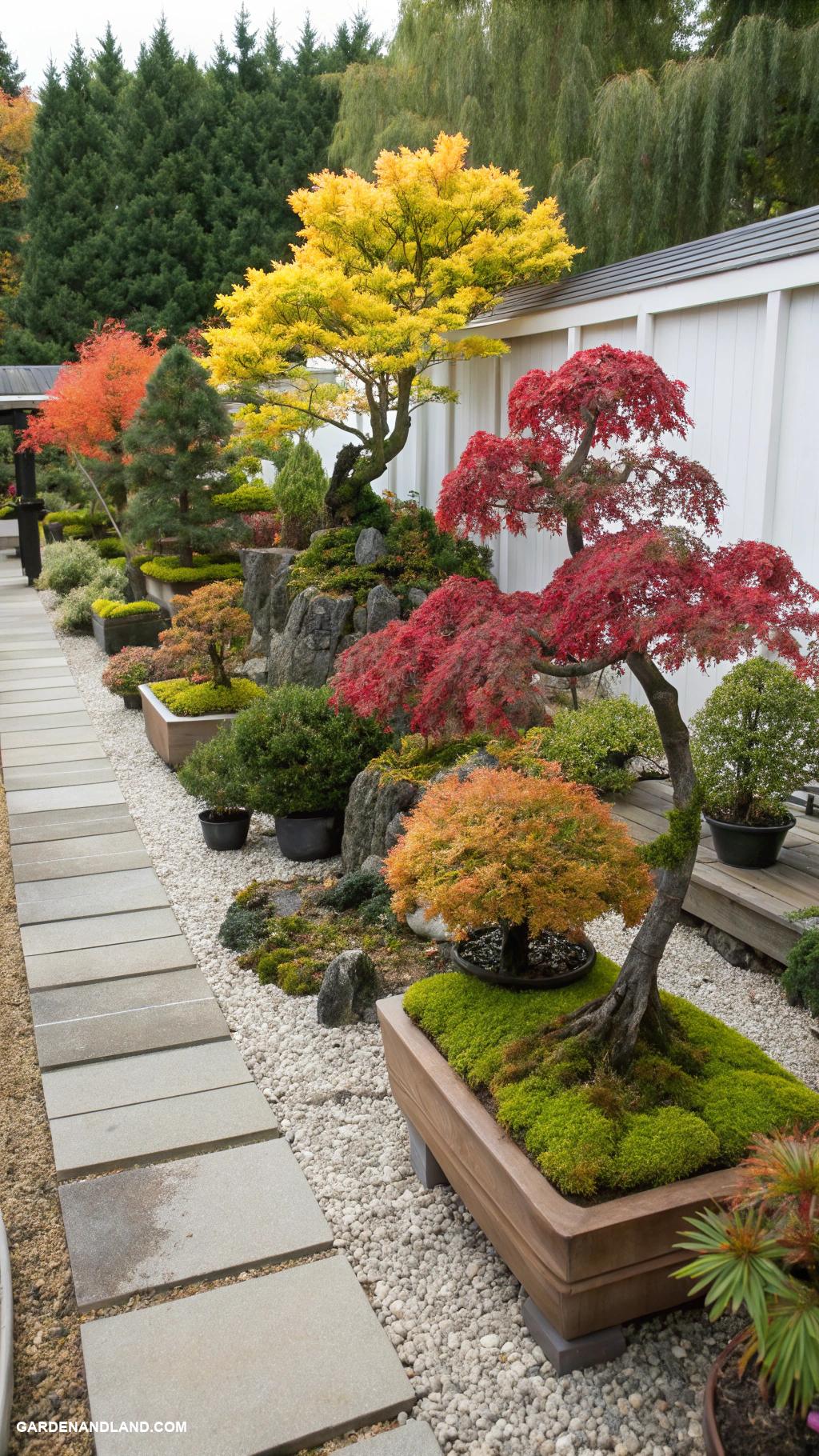 bonsai garden ideas Seasonal bonsai garden with changing plants