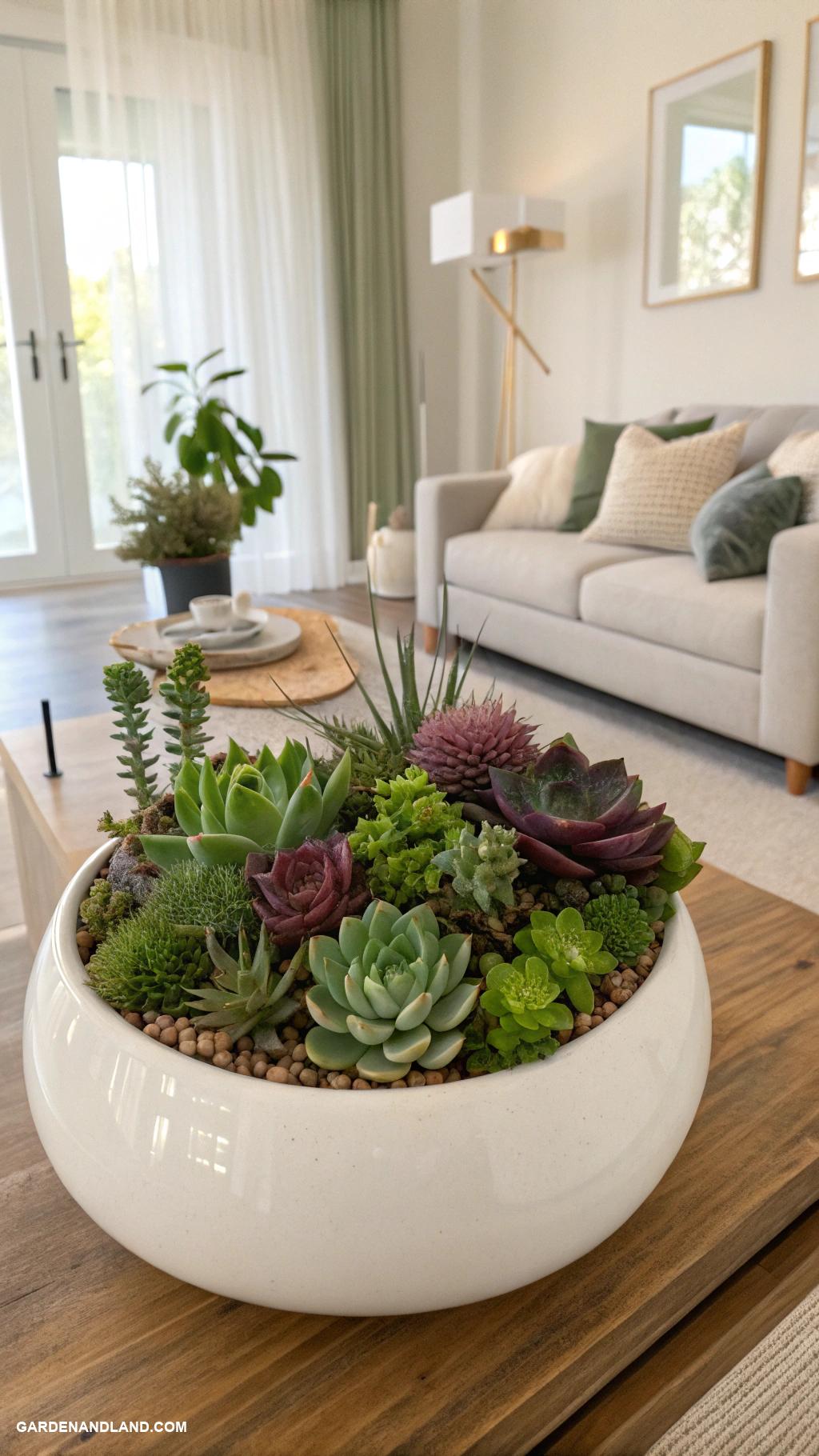 container flowers Succulent dish gardens as modern decor