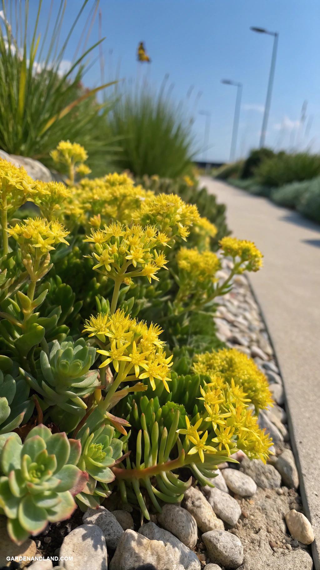 full sun perennials Sedum for drought resistant ground cover