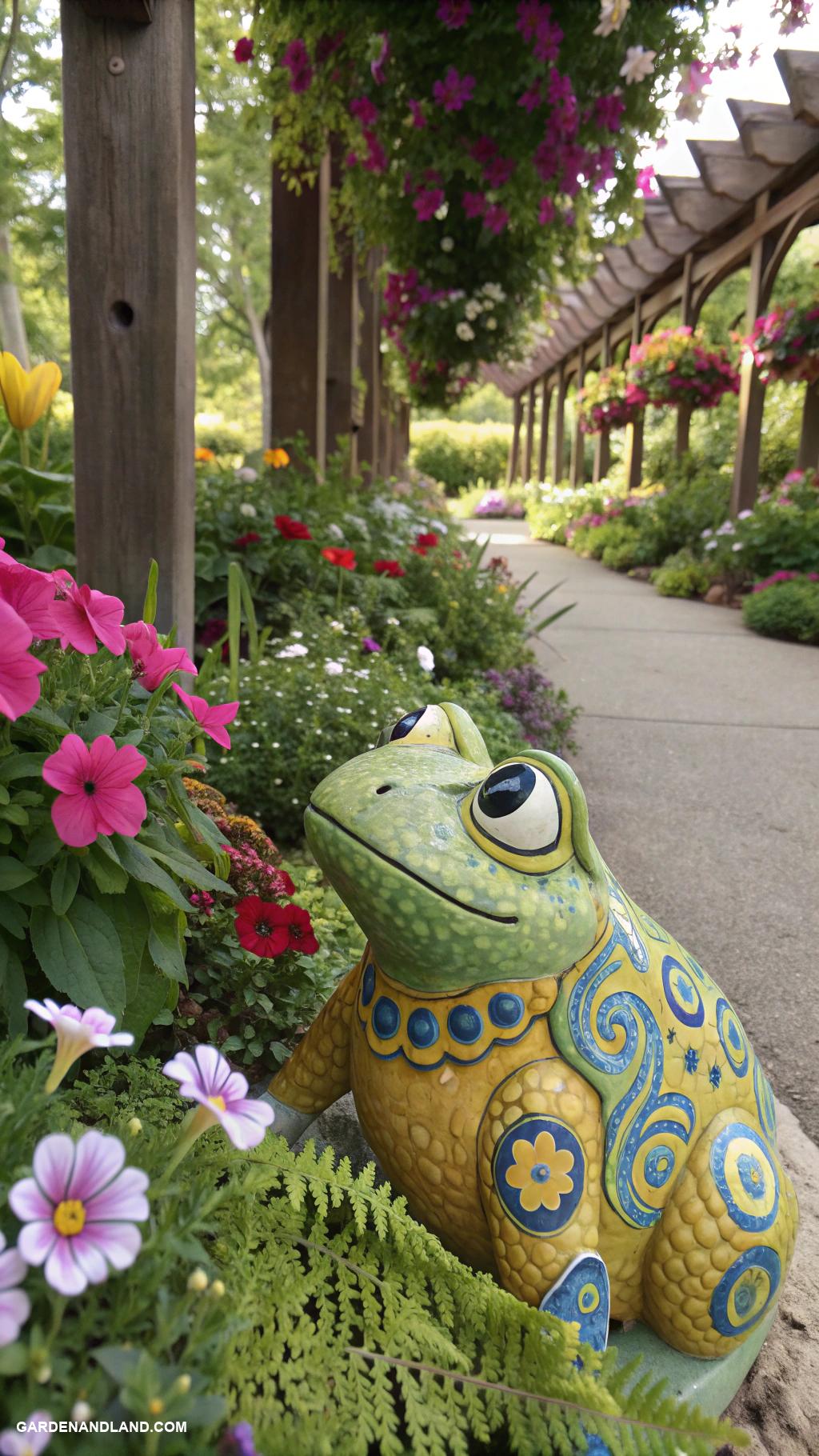 garden pottery sculpture Whimsical animal shaped sculptures