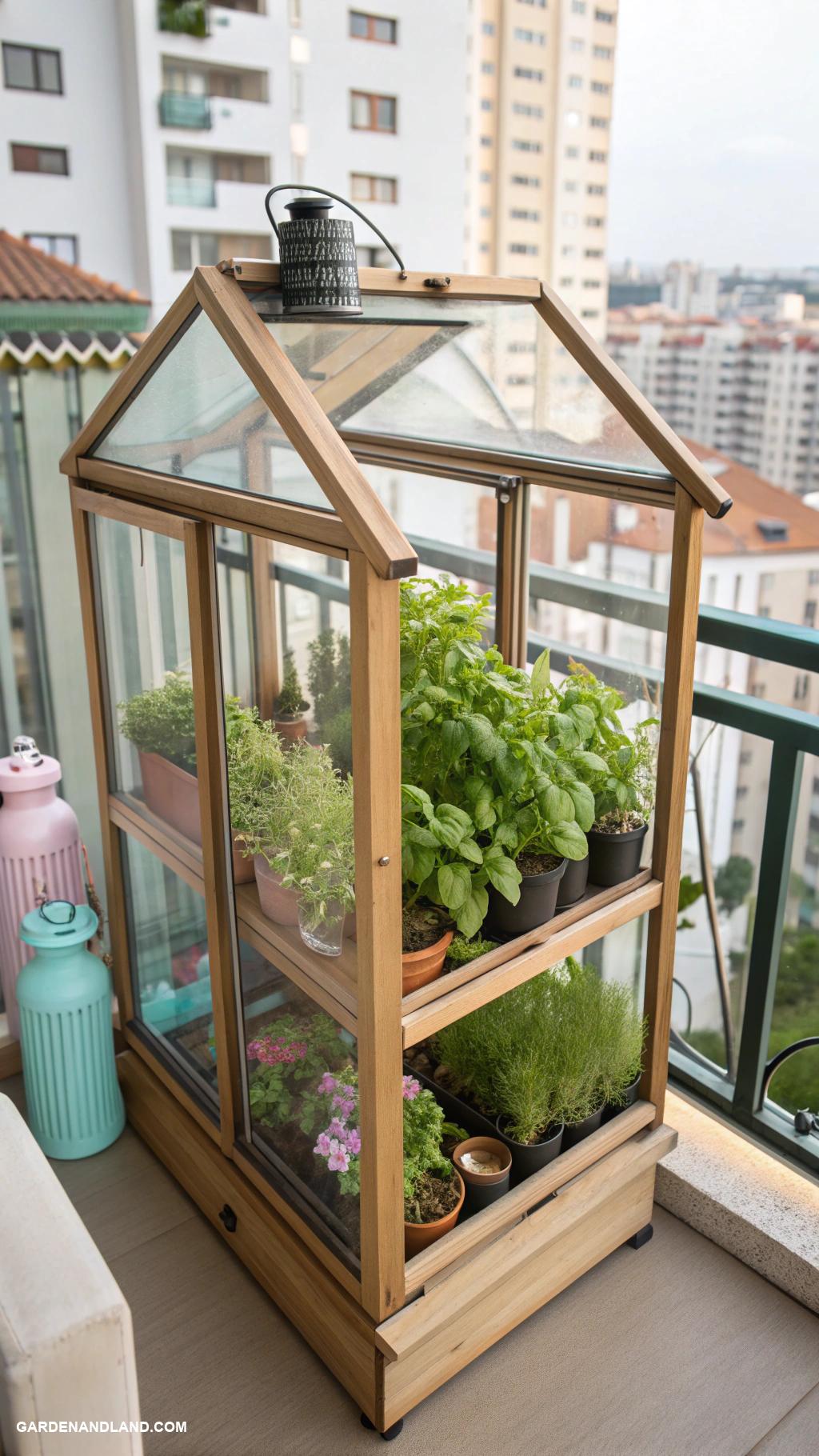 green house Miniature greenhouse for urban balconies