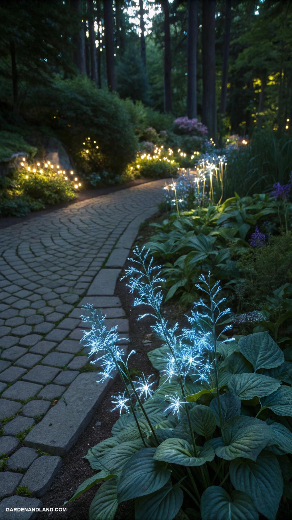 low light garden ideas Bioluminescent plants for natural lighting