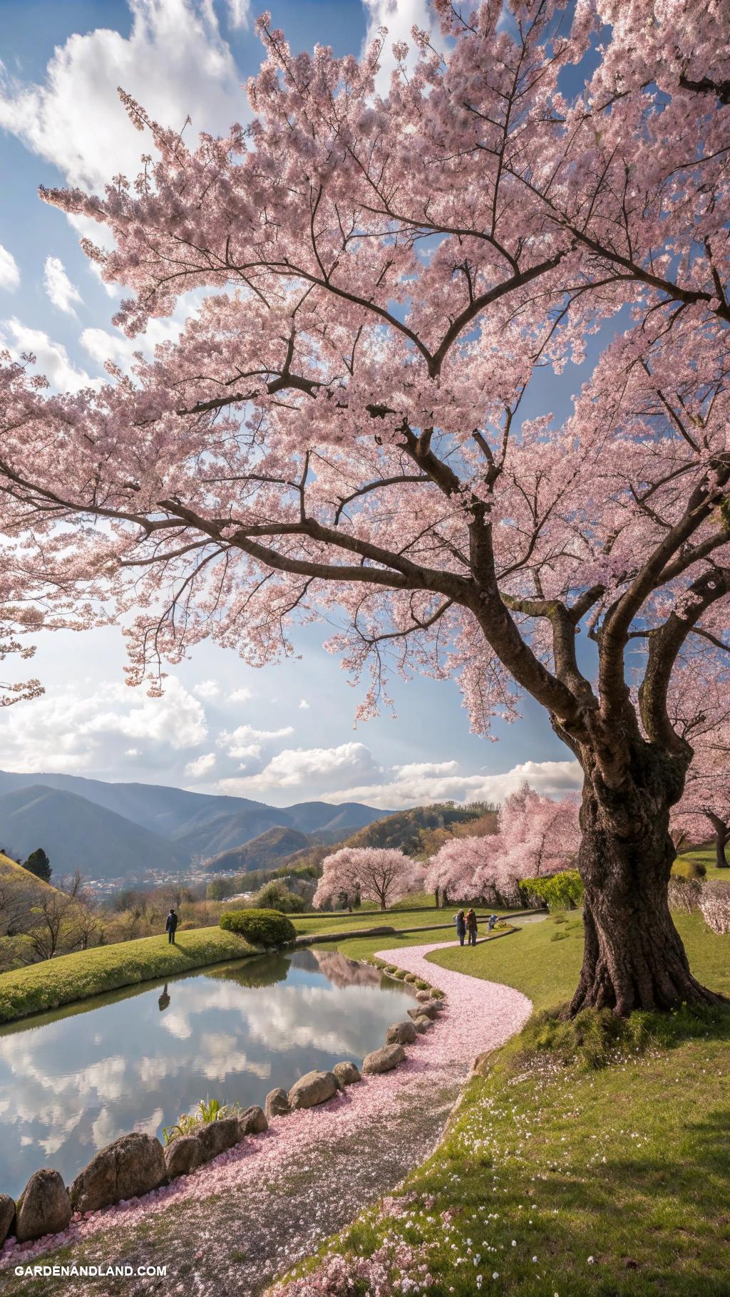 pink flowers Cherry Blossom Trees for vibrant spring scenery