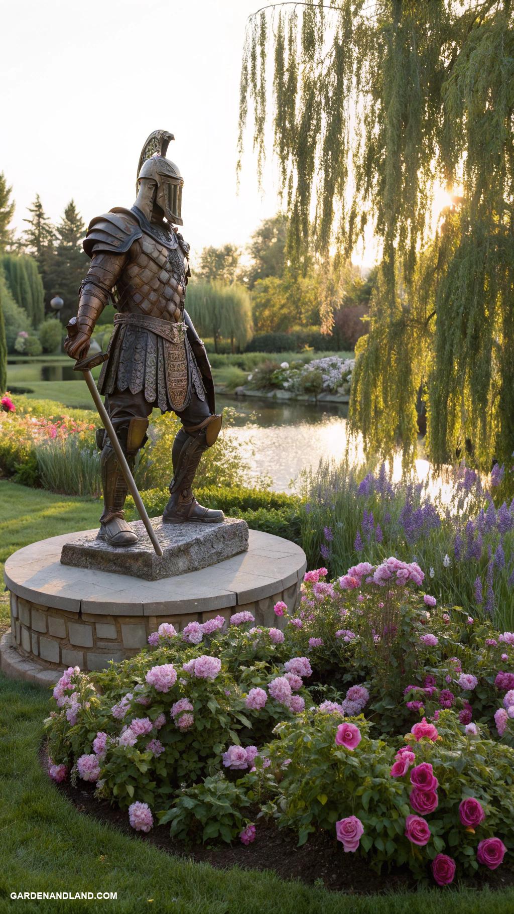 roman sculptures for garden Life sized gladiator statue for focal point