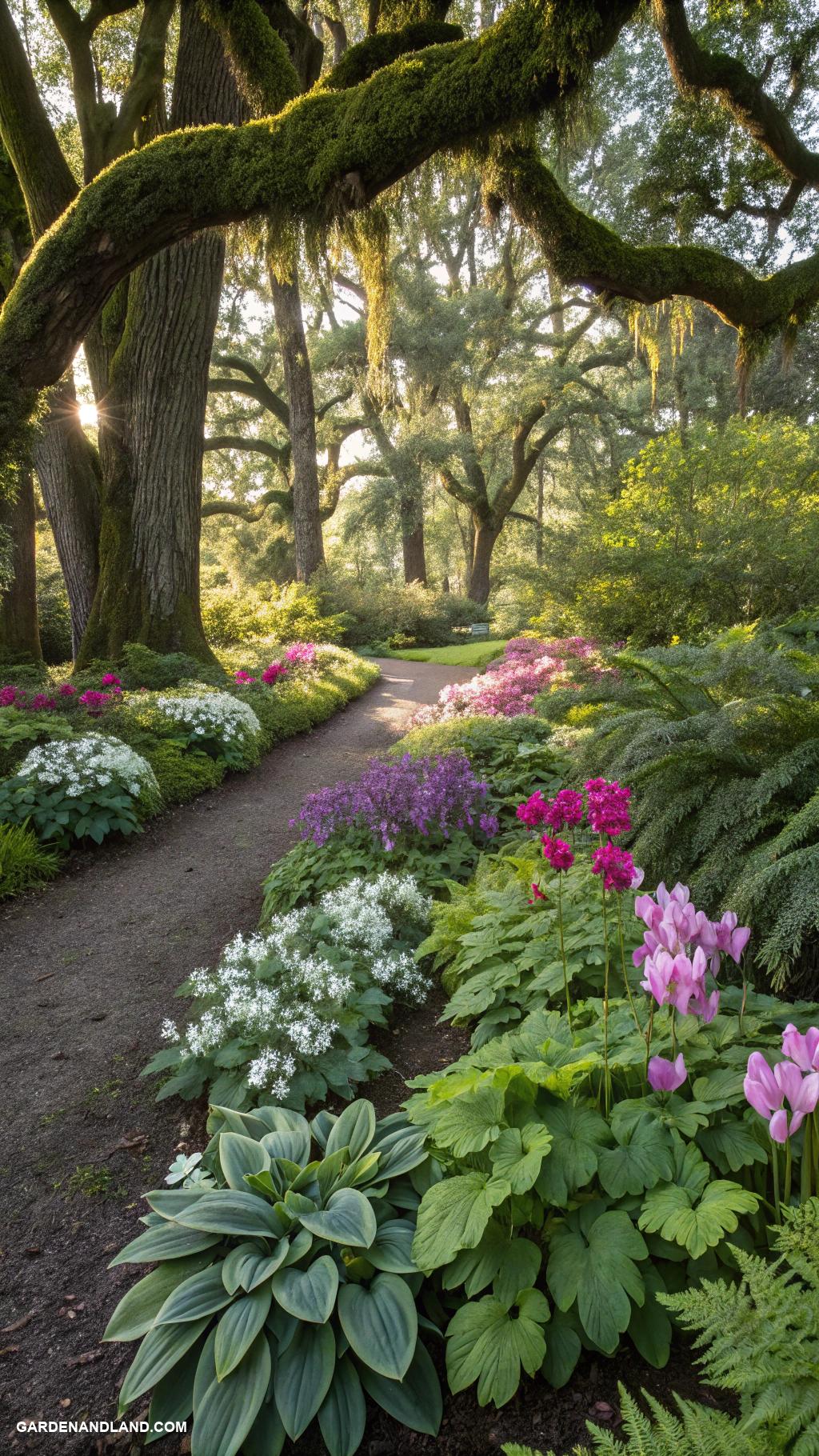 shade garden ideas Incorporate colorful shade loving flowers