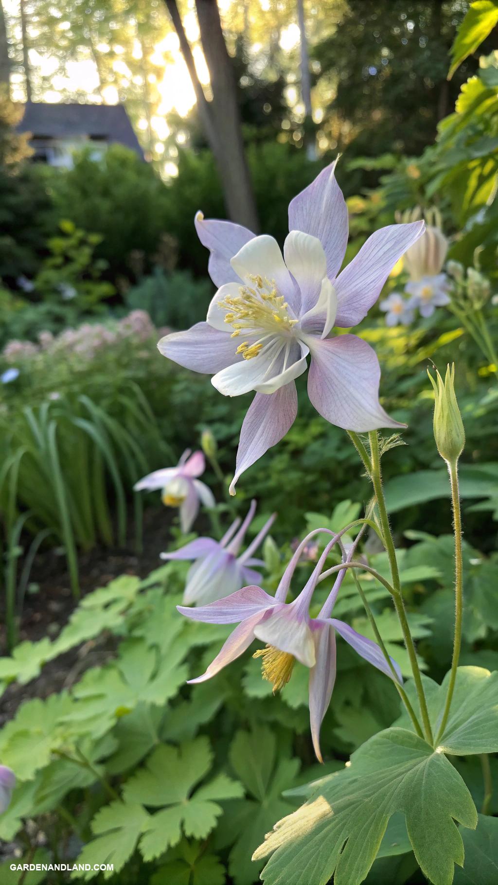shade loving plants Columbine for delicate and unique blossoms