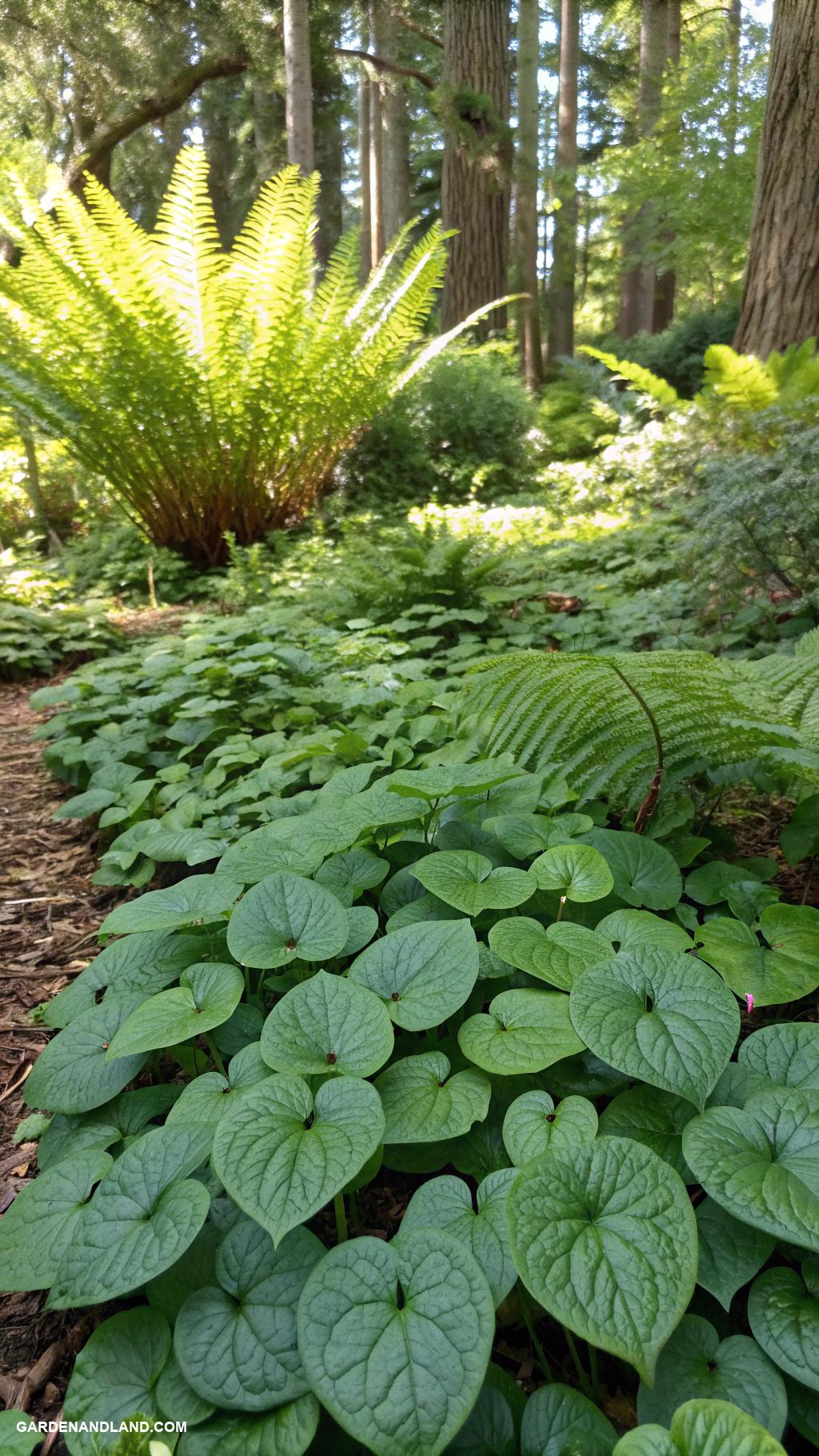 shade loving plants Wild ginger for ground cover and foliage