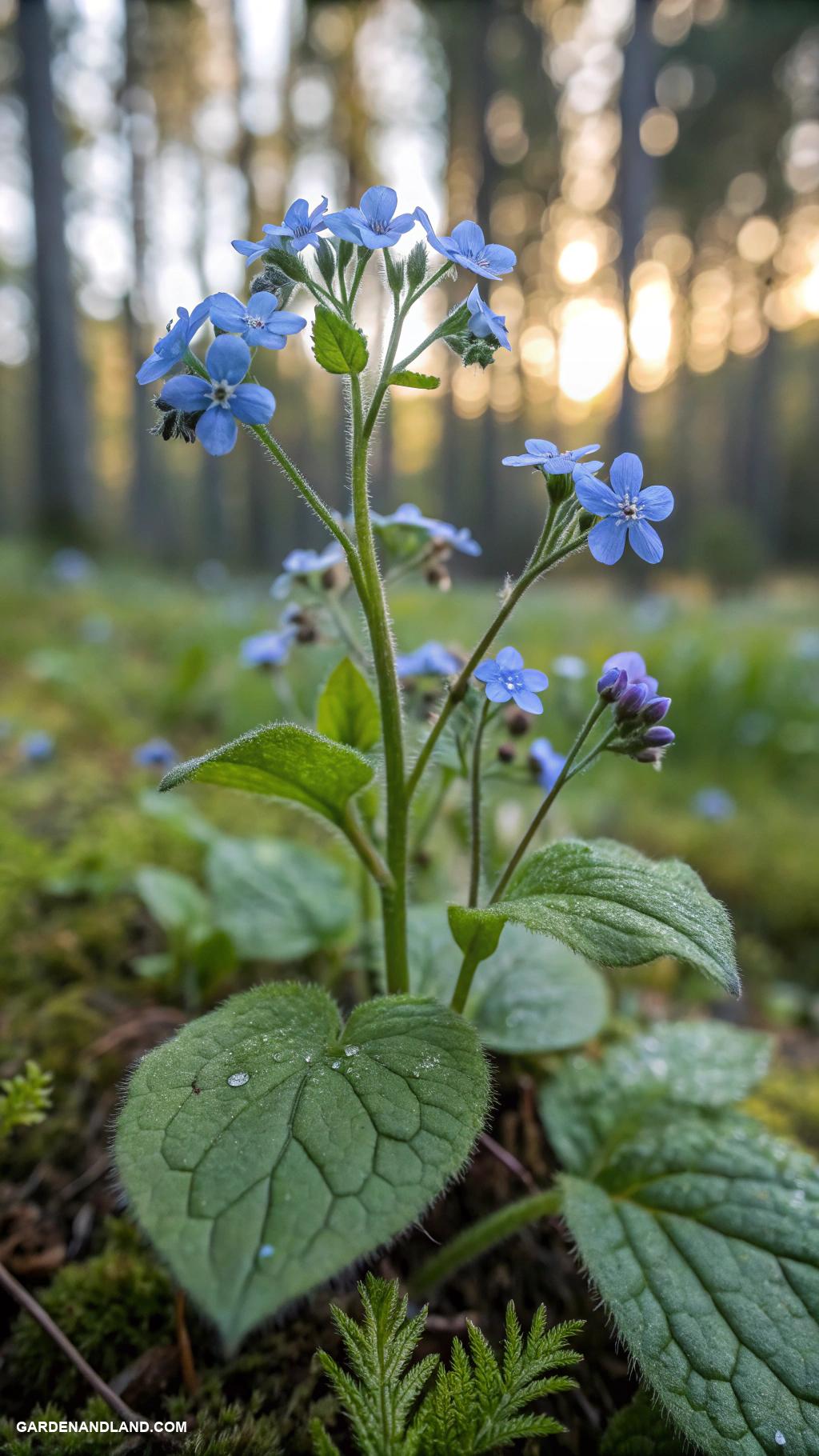 shade tolerant perrenials Brunneras for stunning blue spring flowers