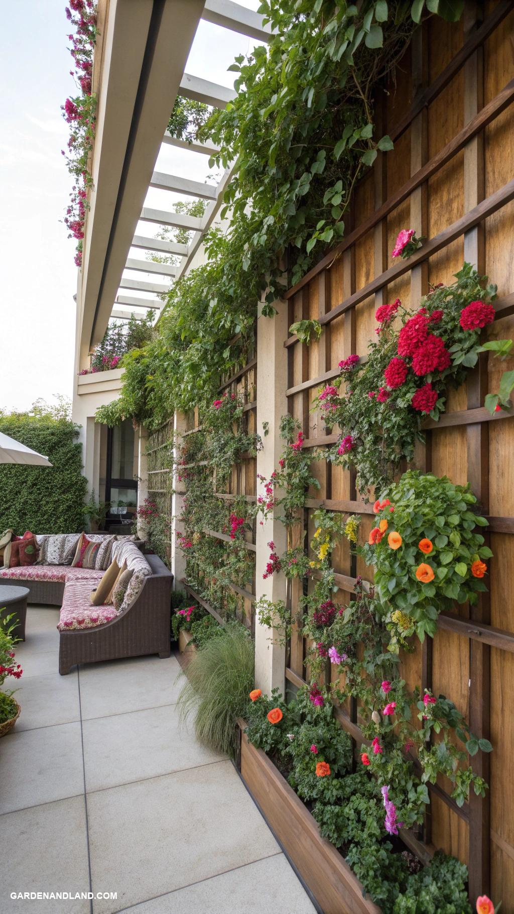 tree landscaping ideas Vertical garden walls with climbing trees