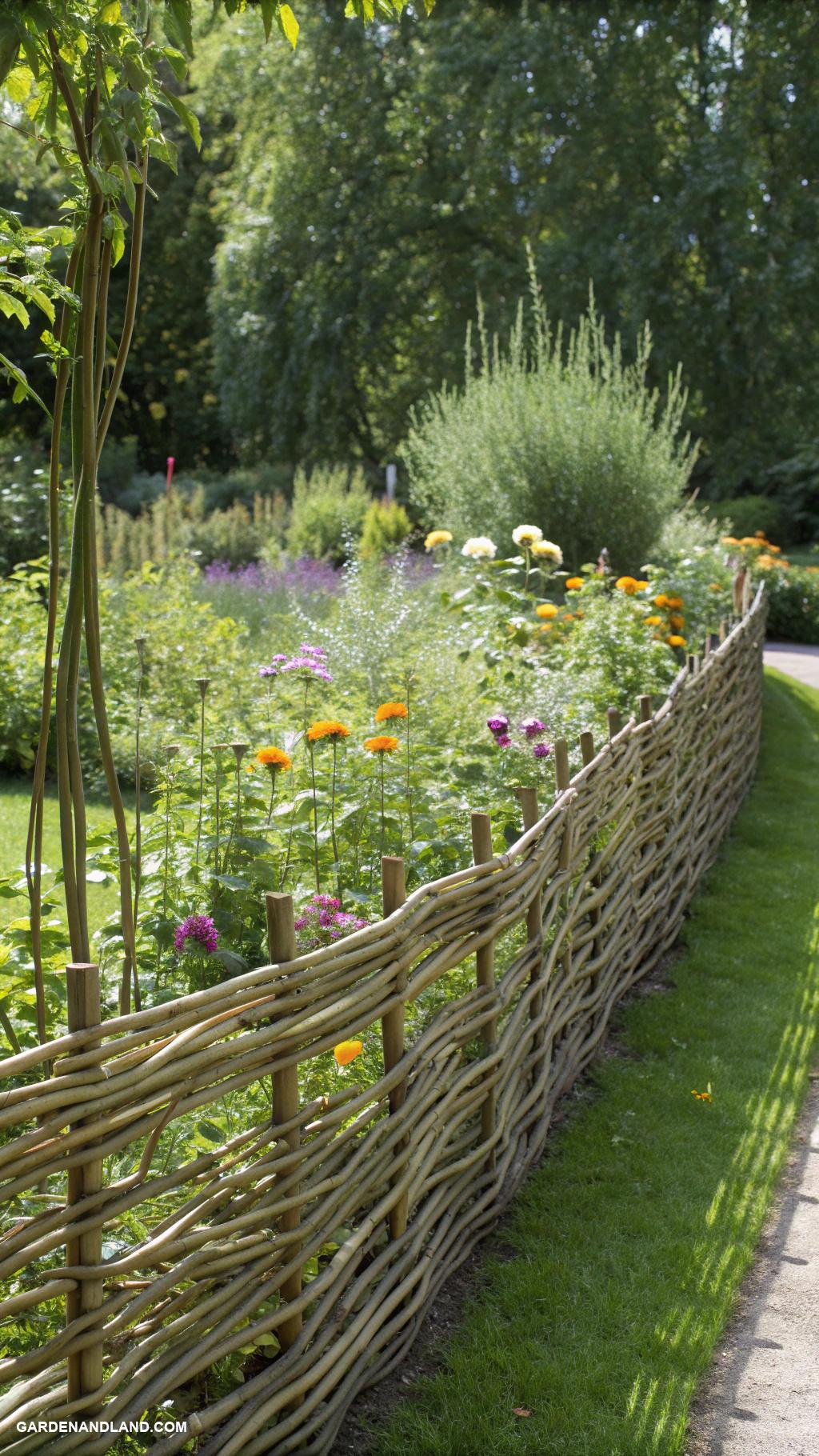 willow tree landscaping Living willow fence for natural boundary