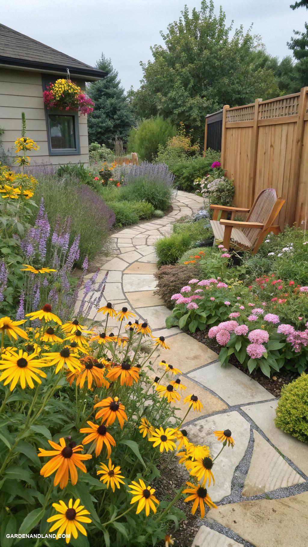 backyard landscaping ideas along house Butterfly garden with native plants