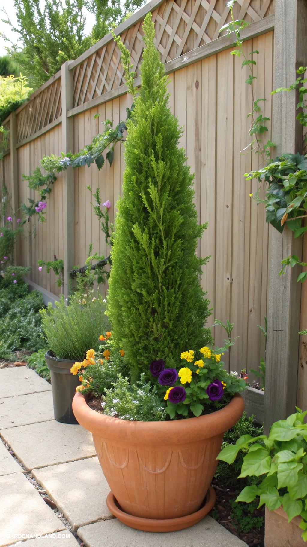 best evergreens for privacy Potted evergreens for flexible arrangements
