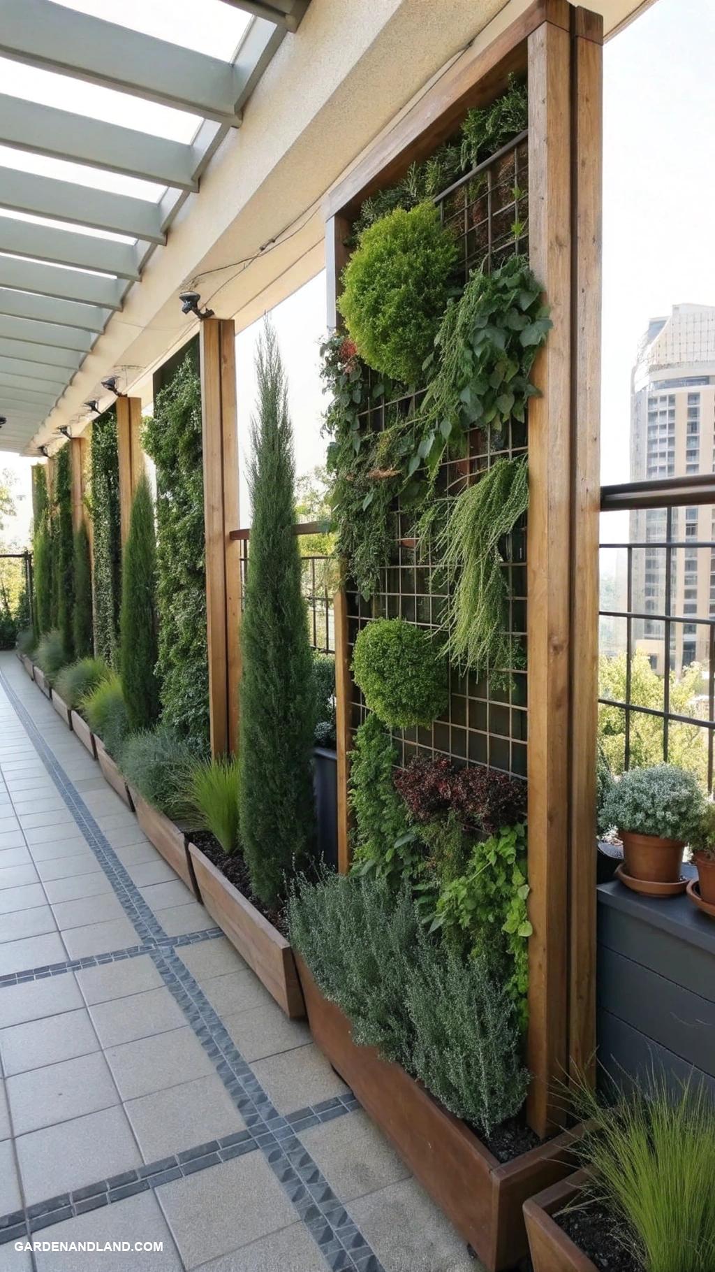 best evergreens for privacy Vertical gardens for space saving greenery