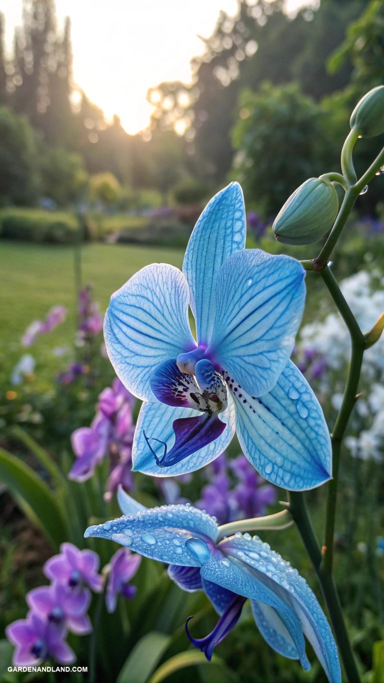 blue flowers Cerulean orchids for exotic garden charm