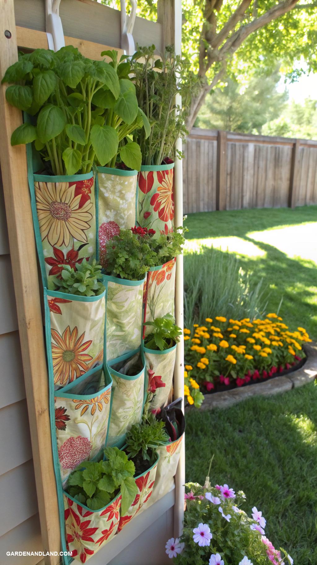 box planter ideas Hanging shoe organizer for vertical herbs