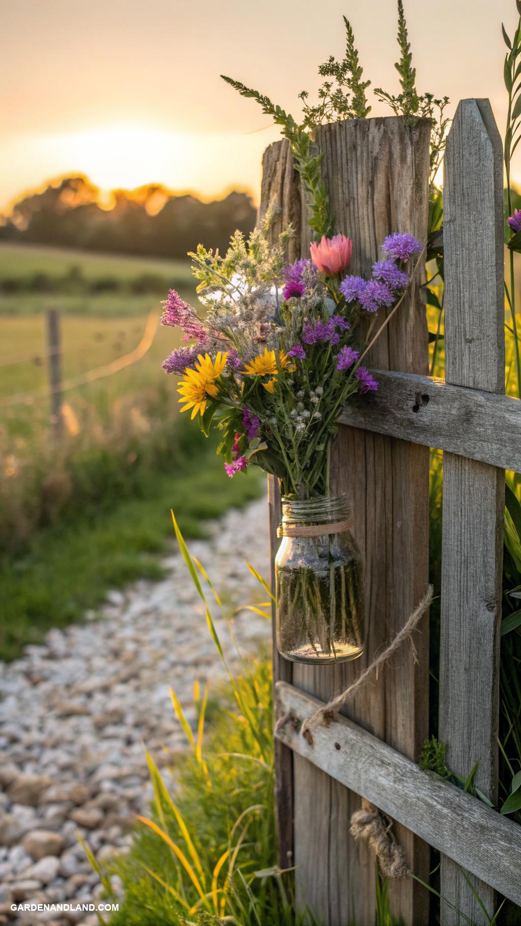 box planter ideas Mason jars mounted on a wooden plank