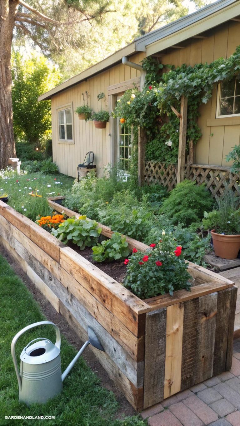 cheap garden projects Construct a raised garden bed from scrap wood
