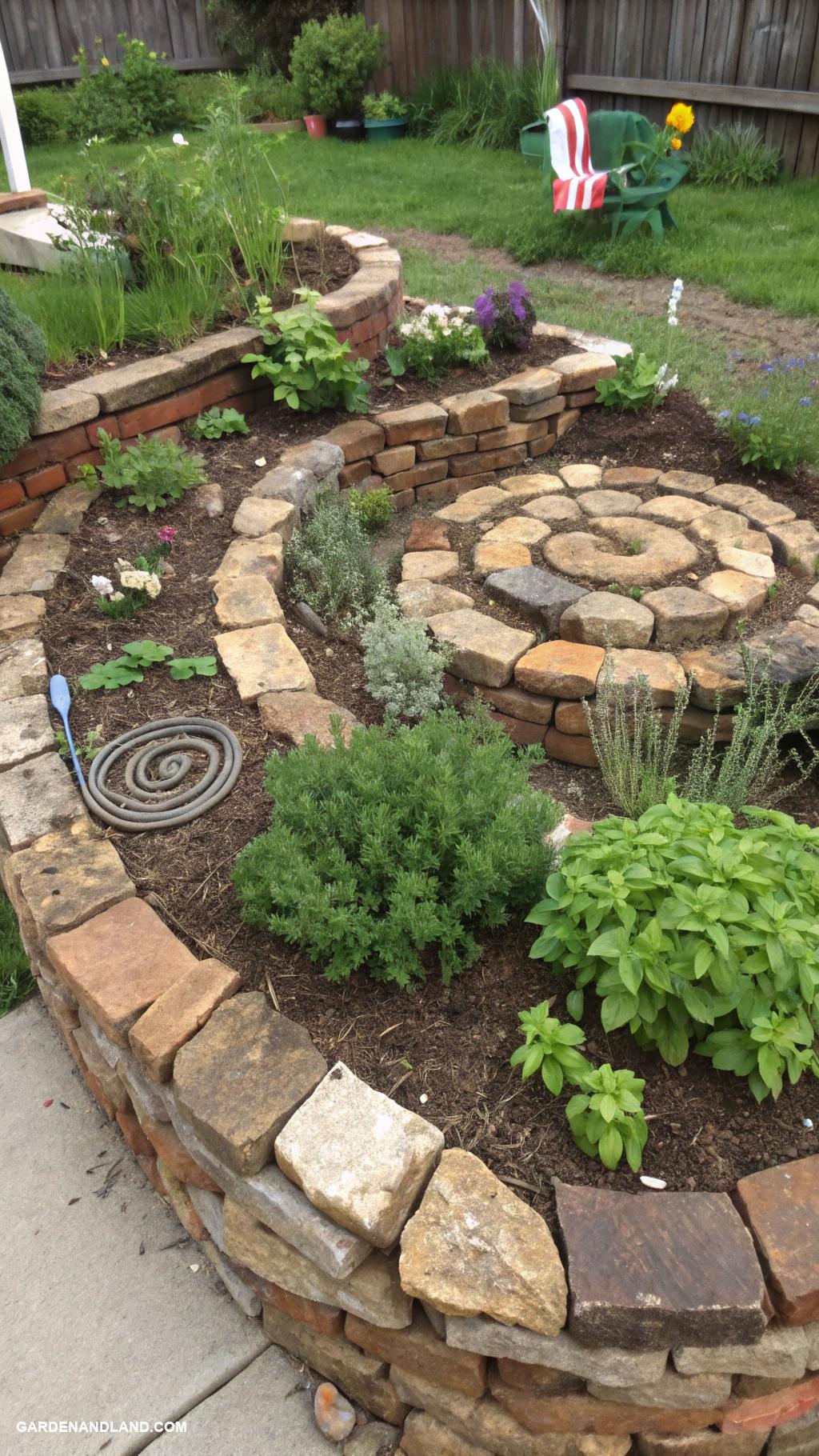 cheap garden projects Create a mini herb spiral