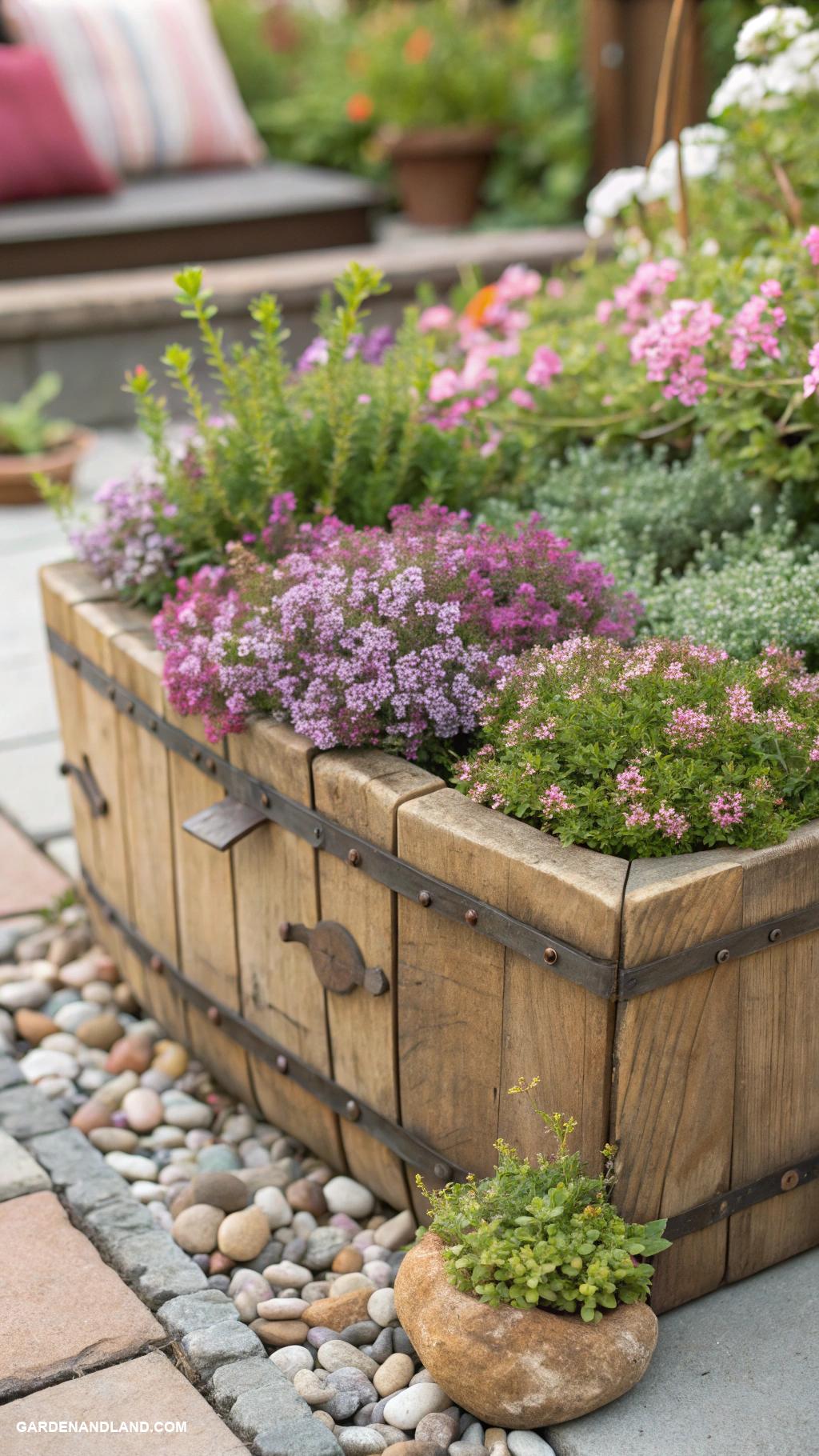 creeping thyme ground cover Colorful thyme in container combinations