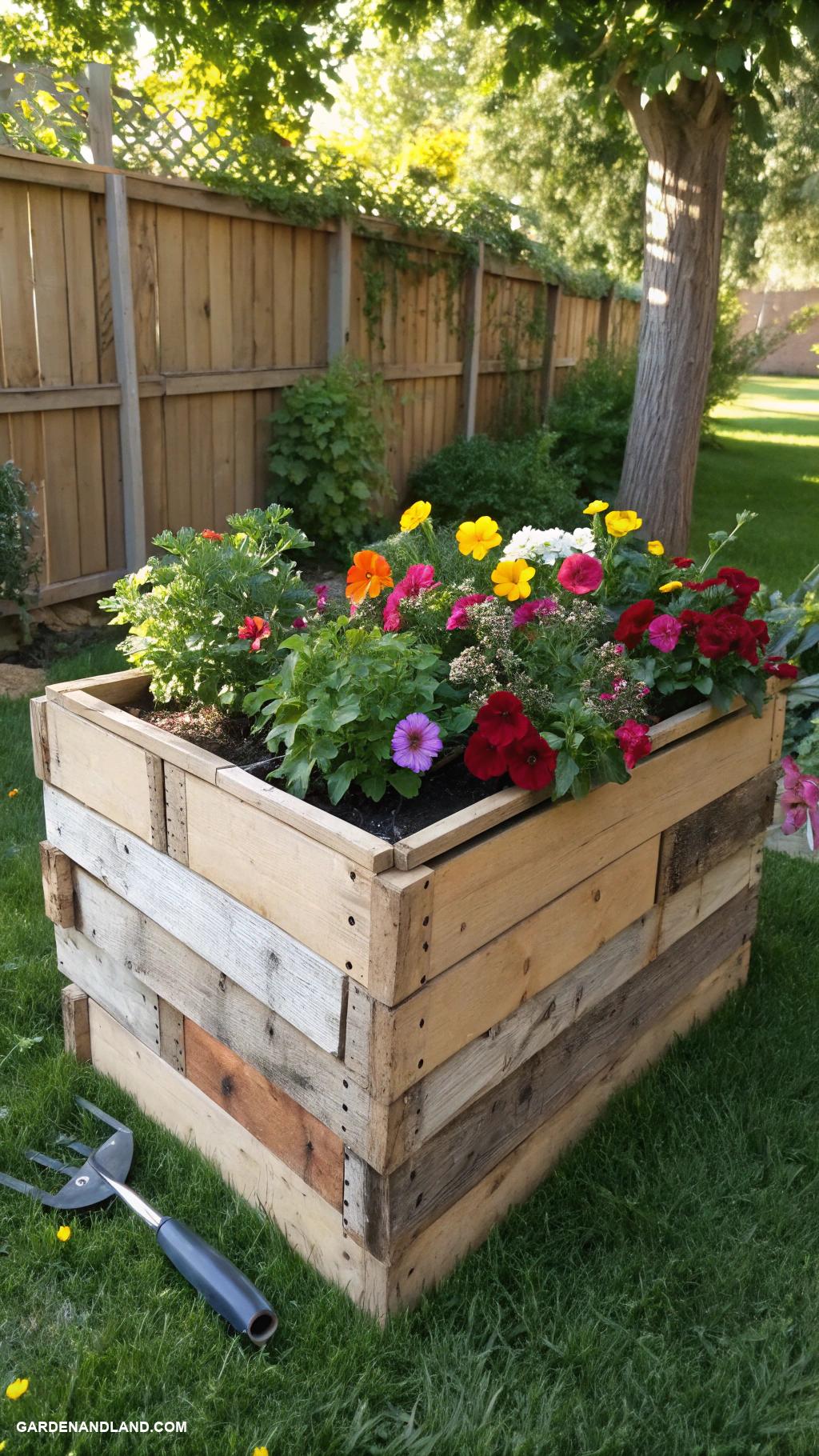 diy planter boxes Repurposed wooden pallets for rustic charm 1