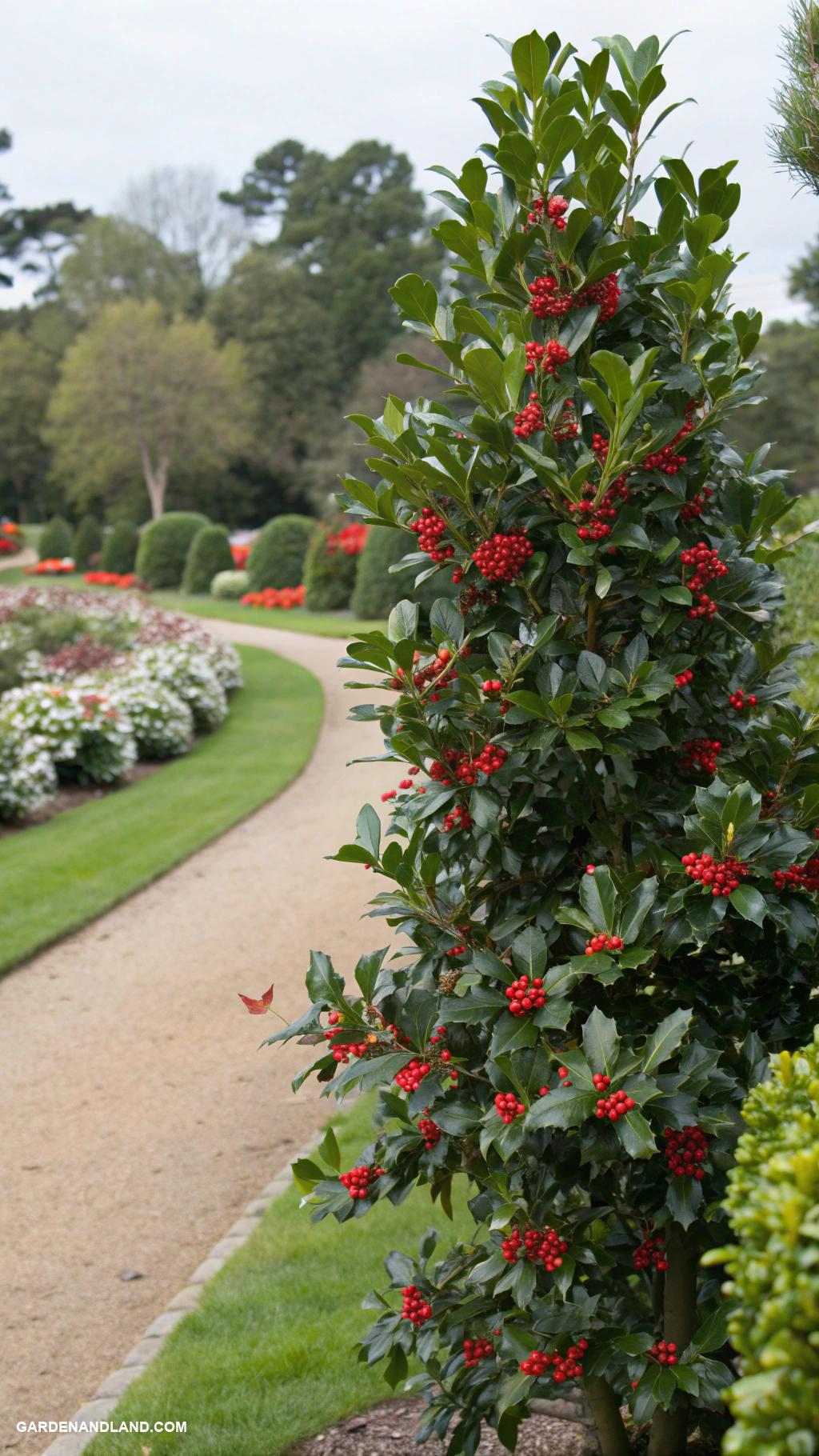 fast growing privacy shrubs Holly for year round green privacy