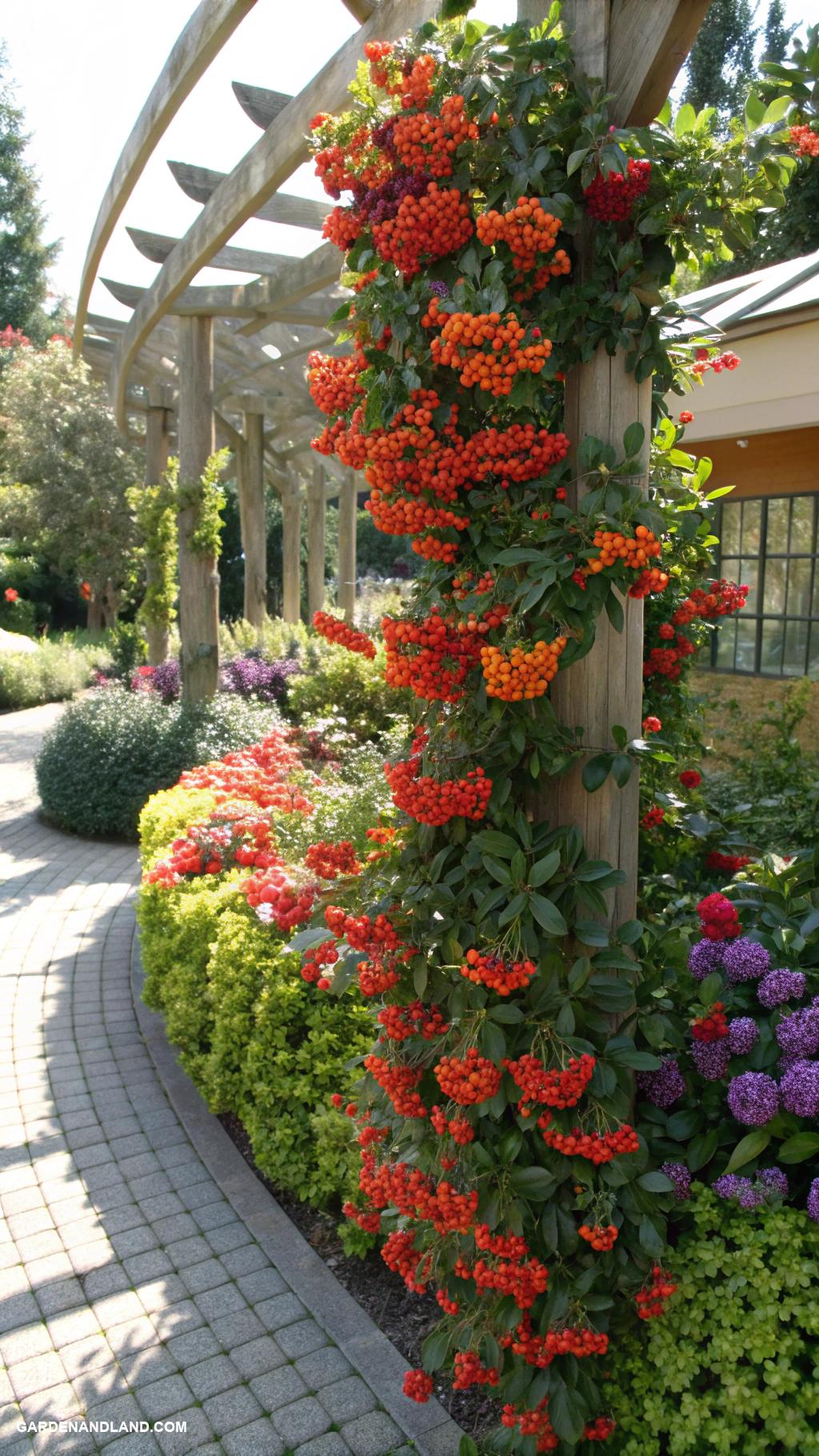 fast growing privacy shrubs Pyracantha for thorny bird attracting barriers