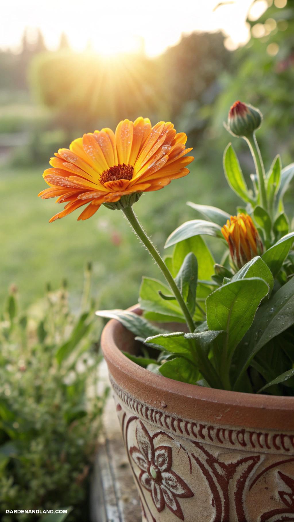 full sun container plants Bright Marigolds for cheerful borders