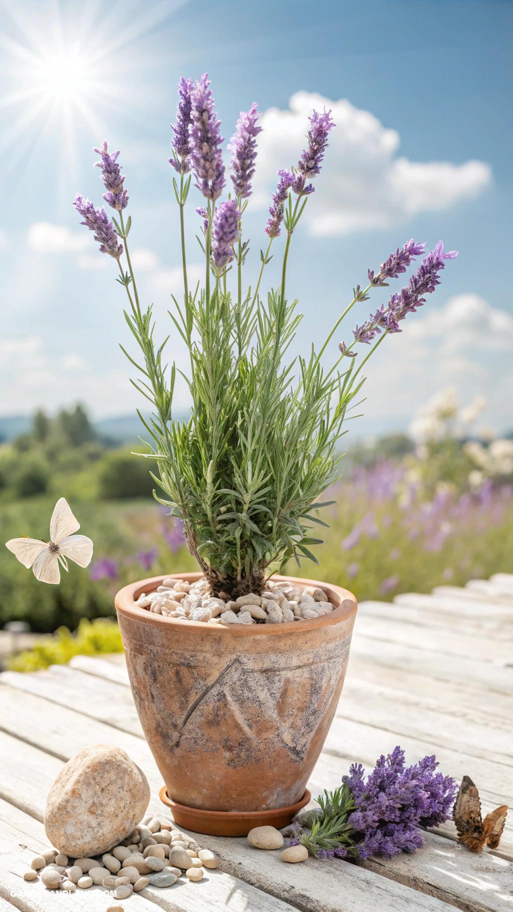 full sun container plants Elegant Lavender for fragrance and beauty