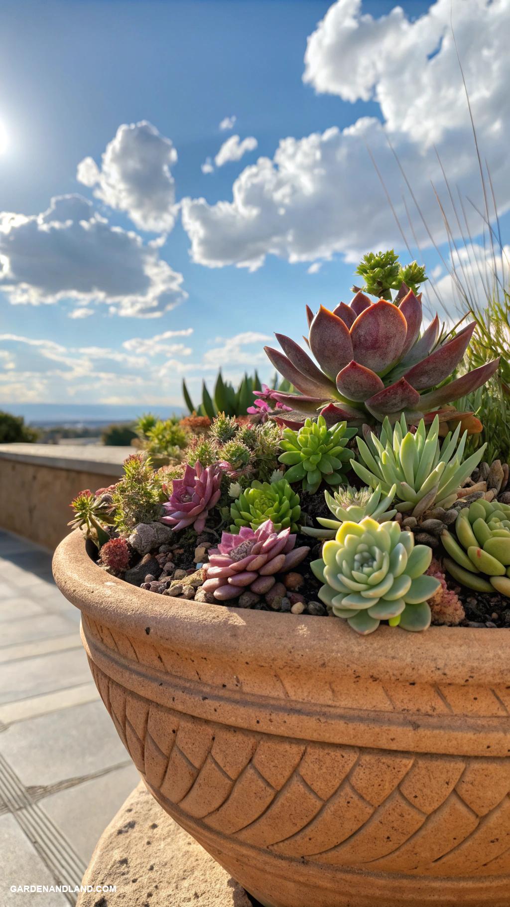 full sun container plants Succulent arrangements for low maintenance