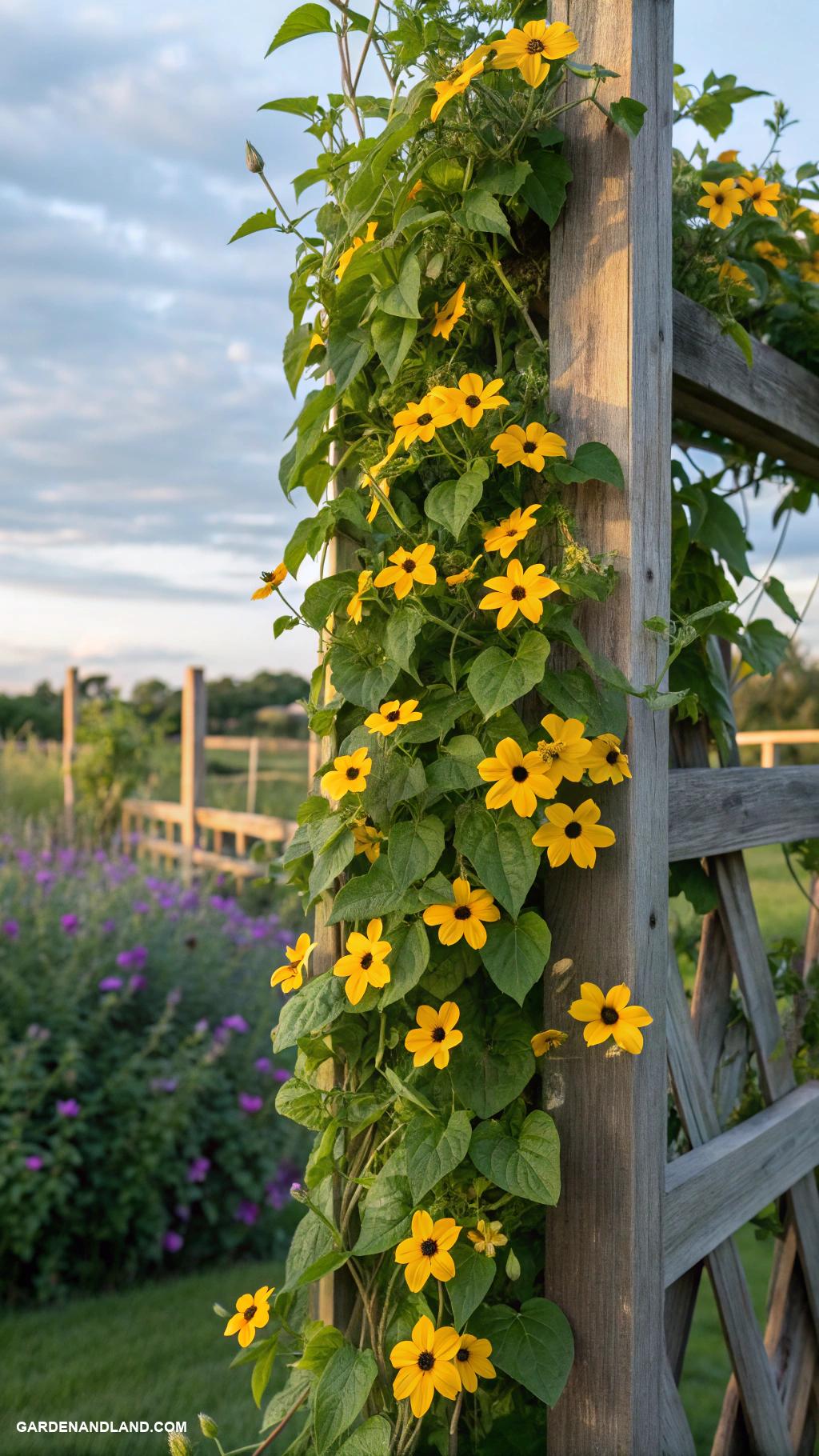 ground cover plants Black eyed Susan Vine for colorful vertical growing