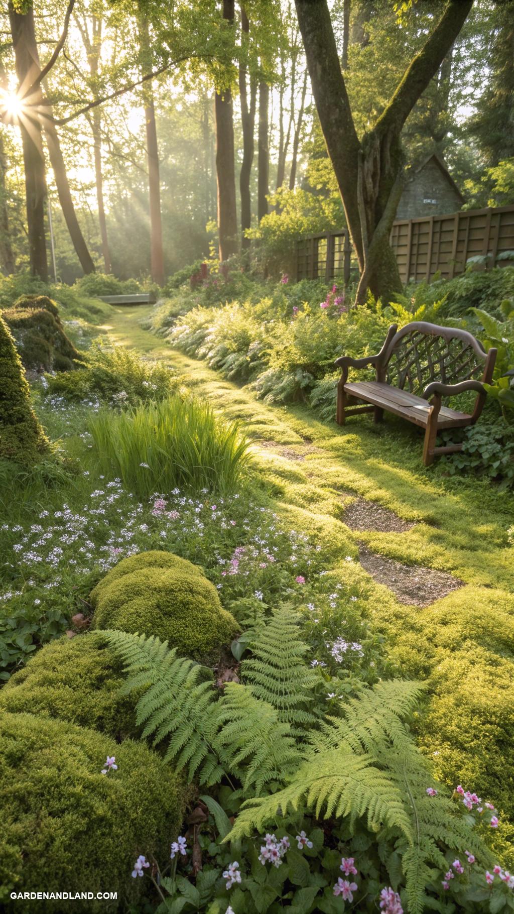 ground cover plants Moss for shaded tranquil garden areas