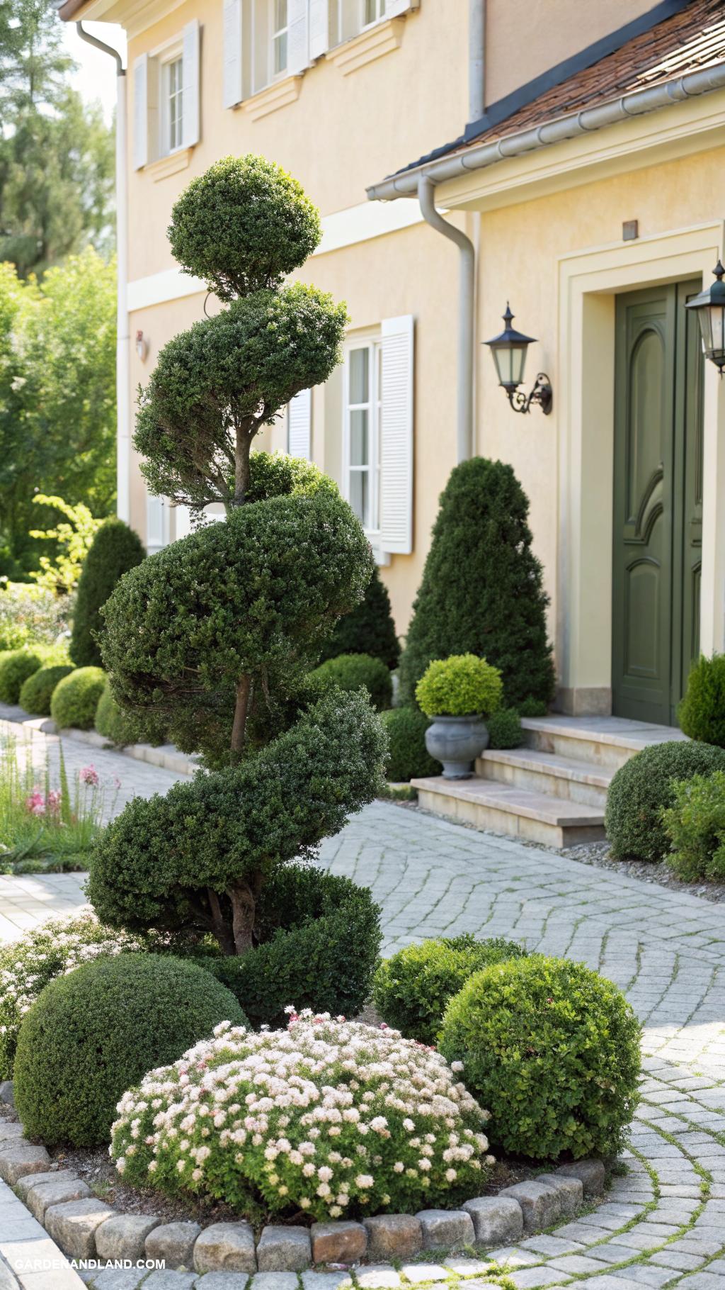 low growing shrubs for front of house Dwarf Boxwood for classic elegance